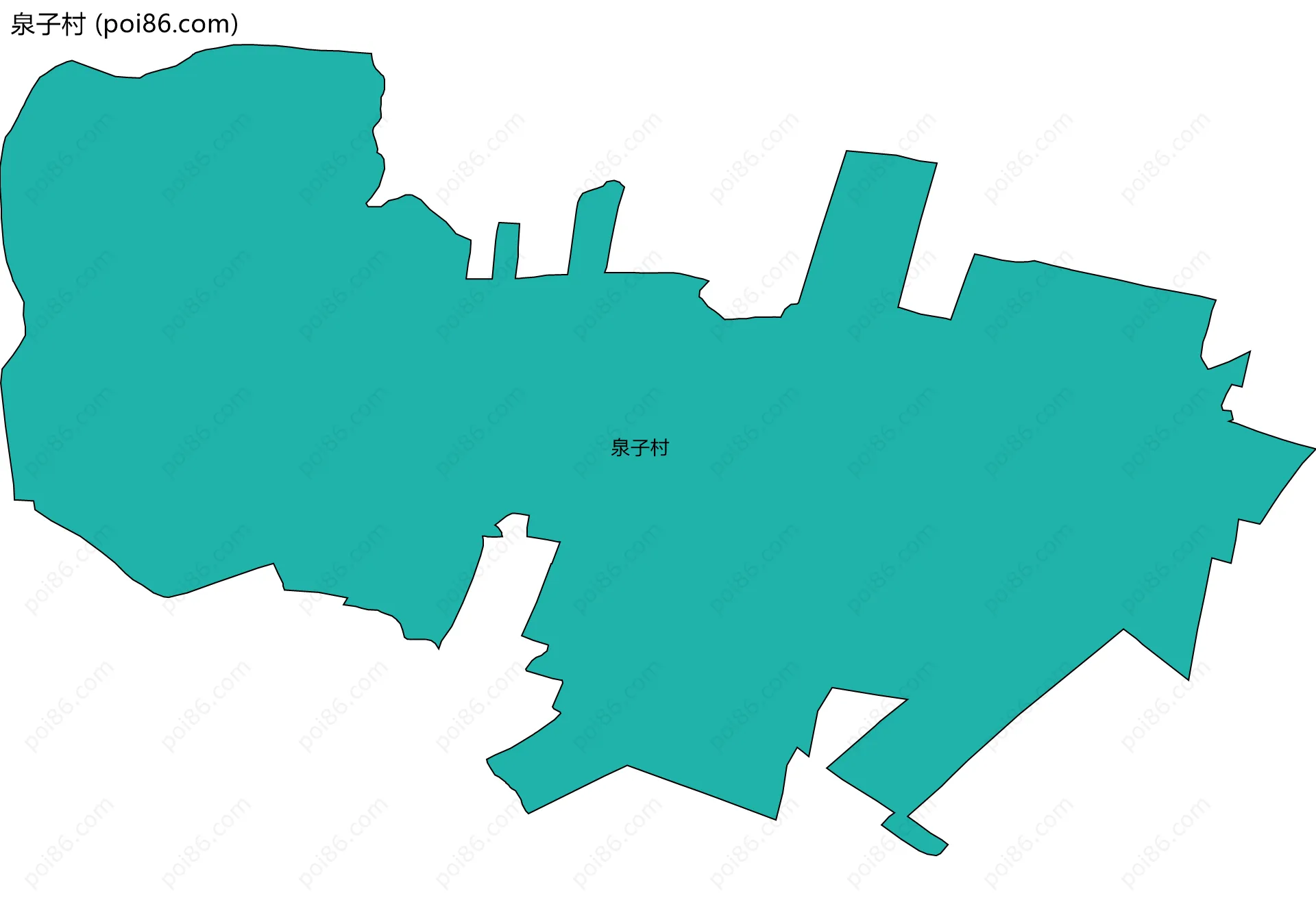 泉子村边界地图