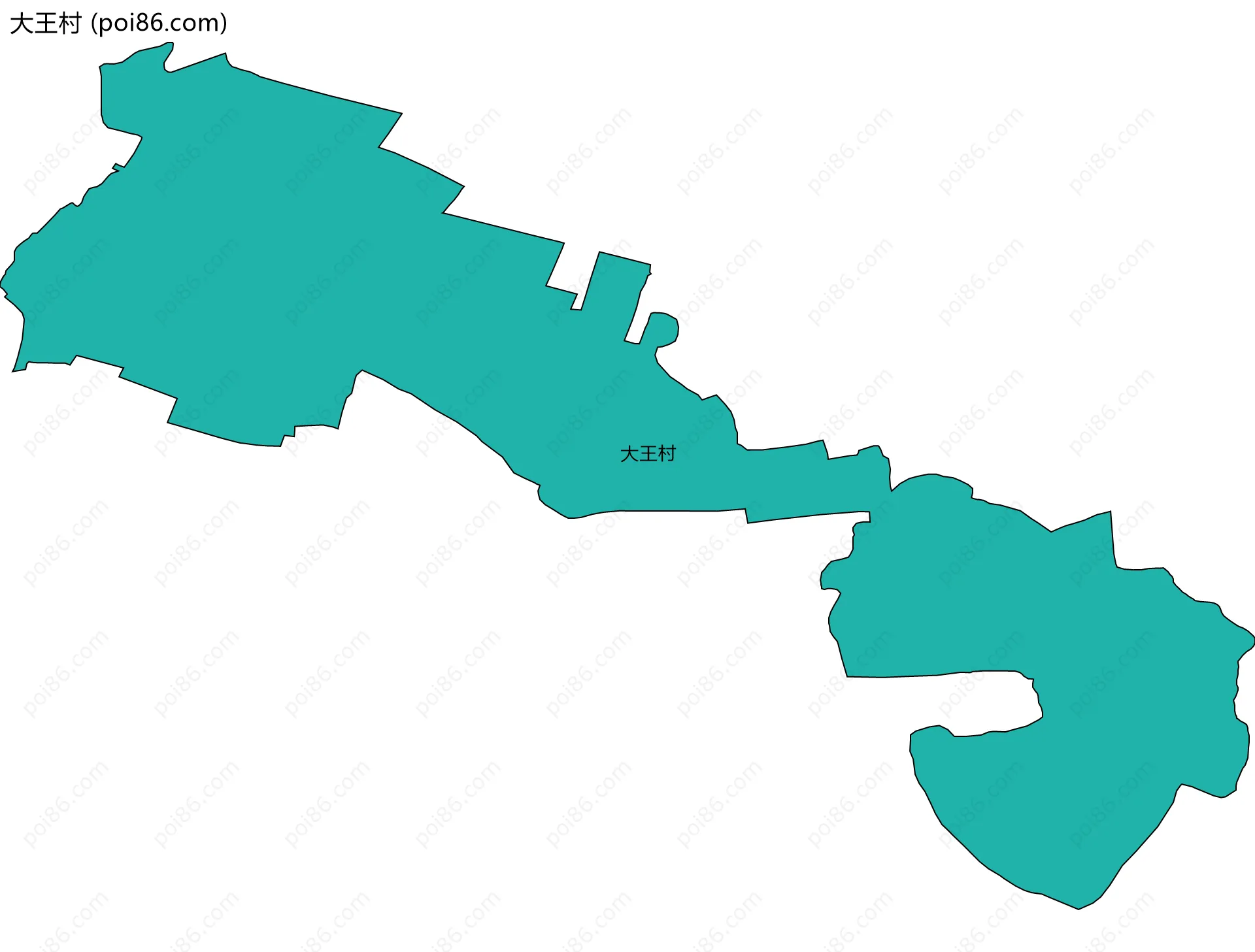 大王村边界地图