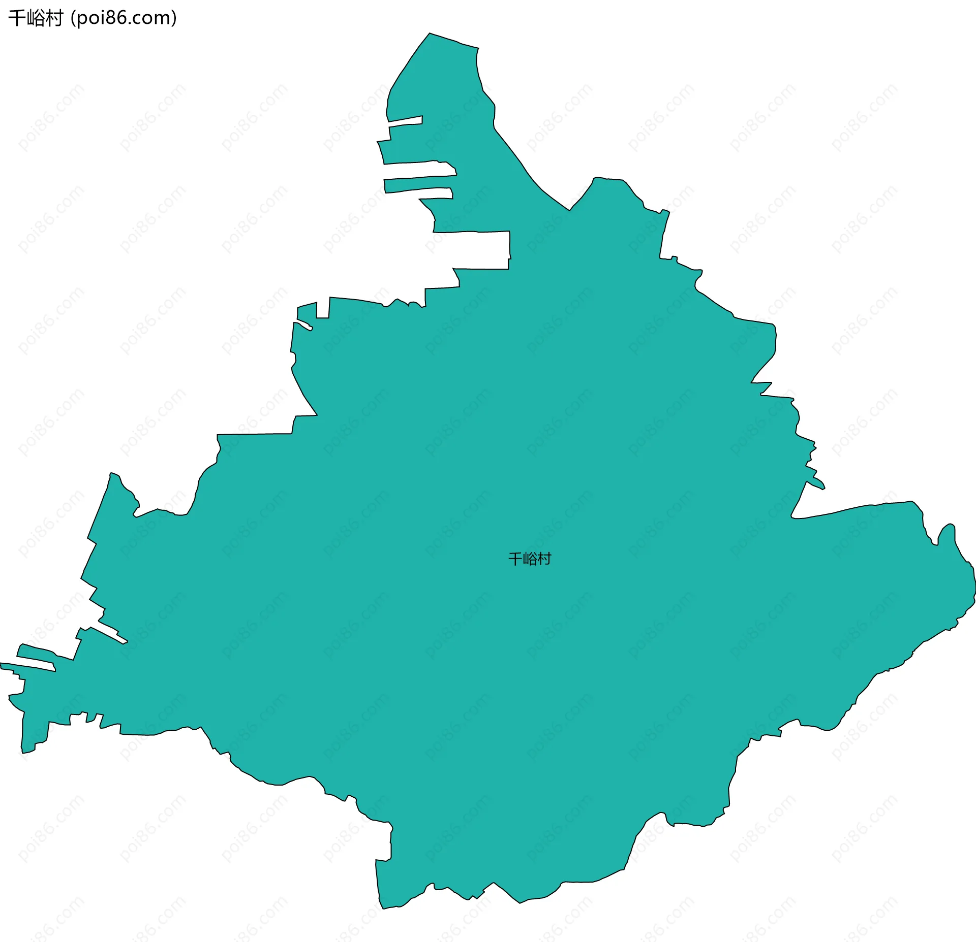 千峪村边界地图