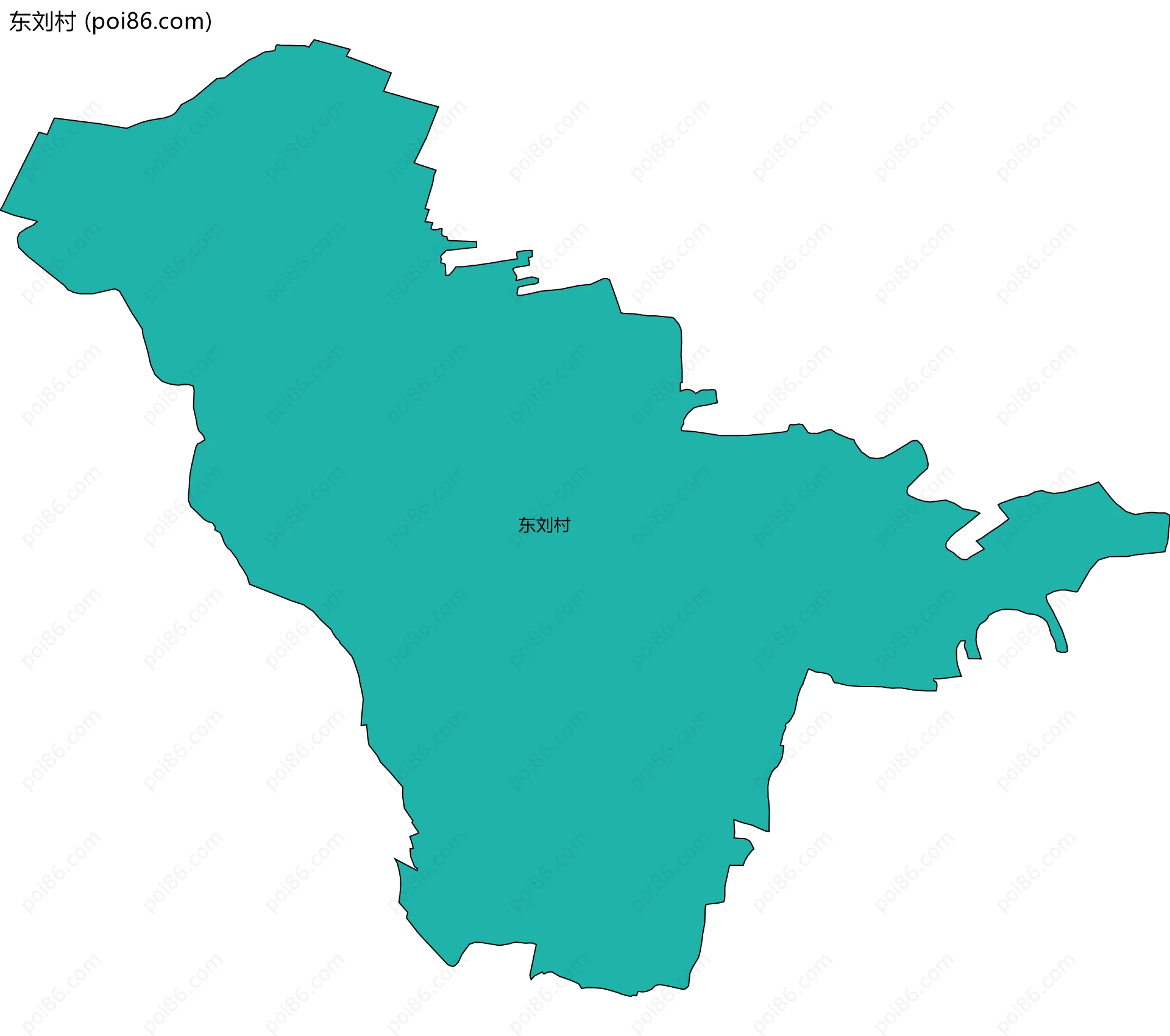 东刘村边界地图