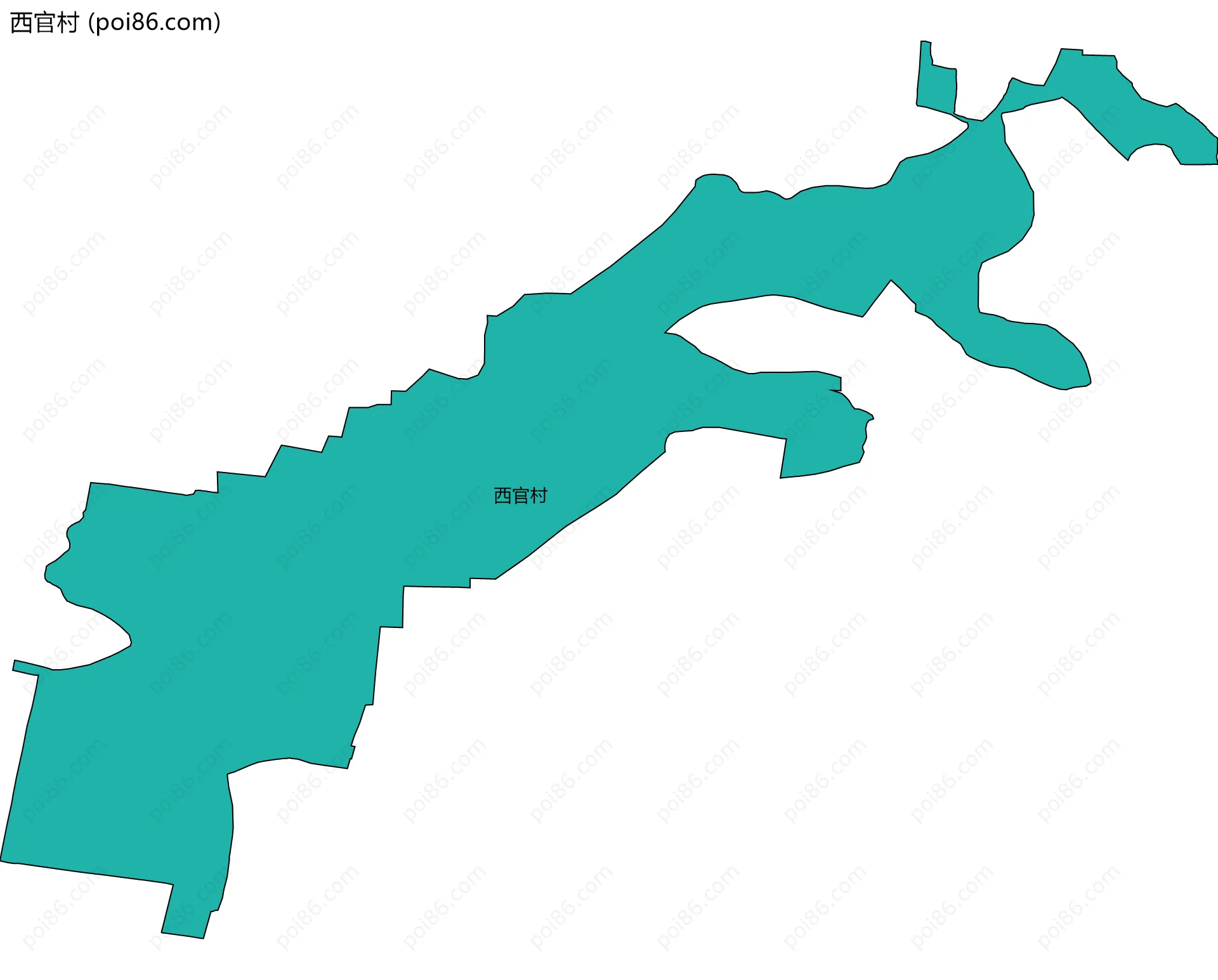西官村边界地图