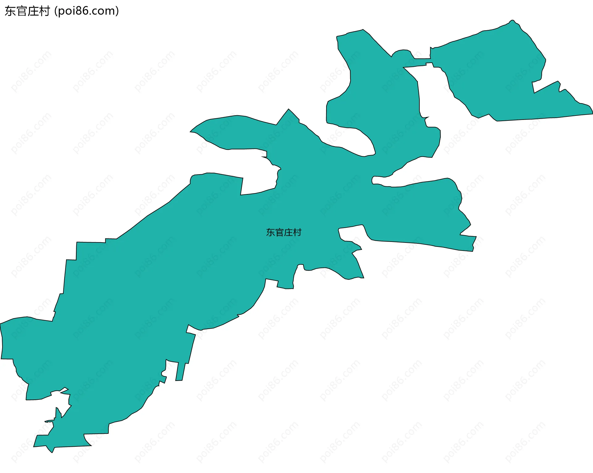 东官庄村边界地图