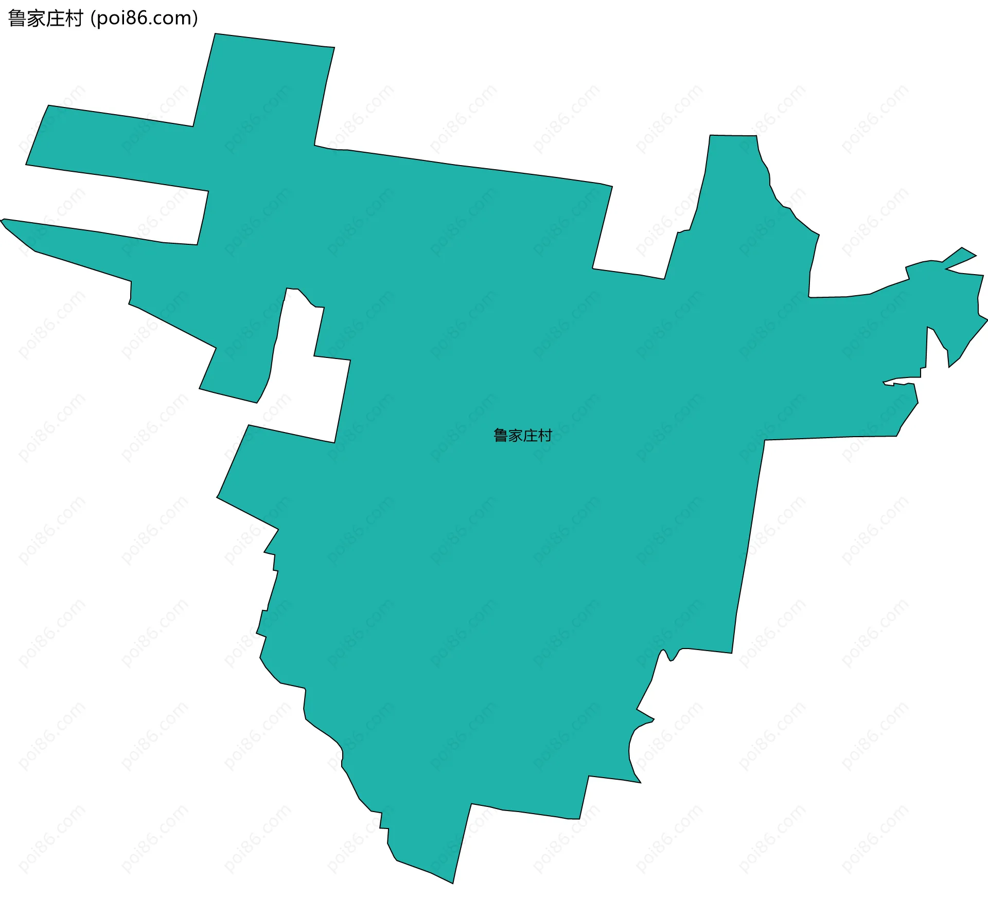 鲁家庄村边界地图