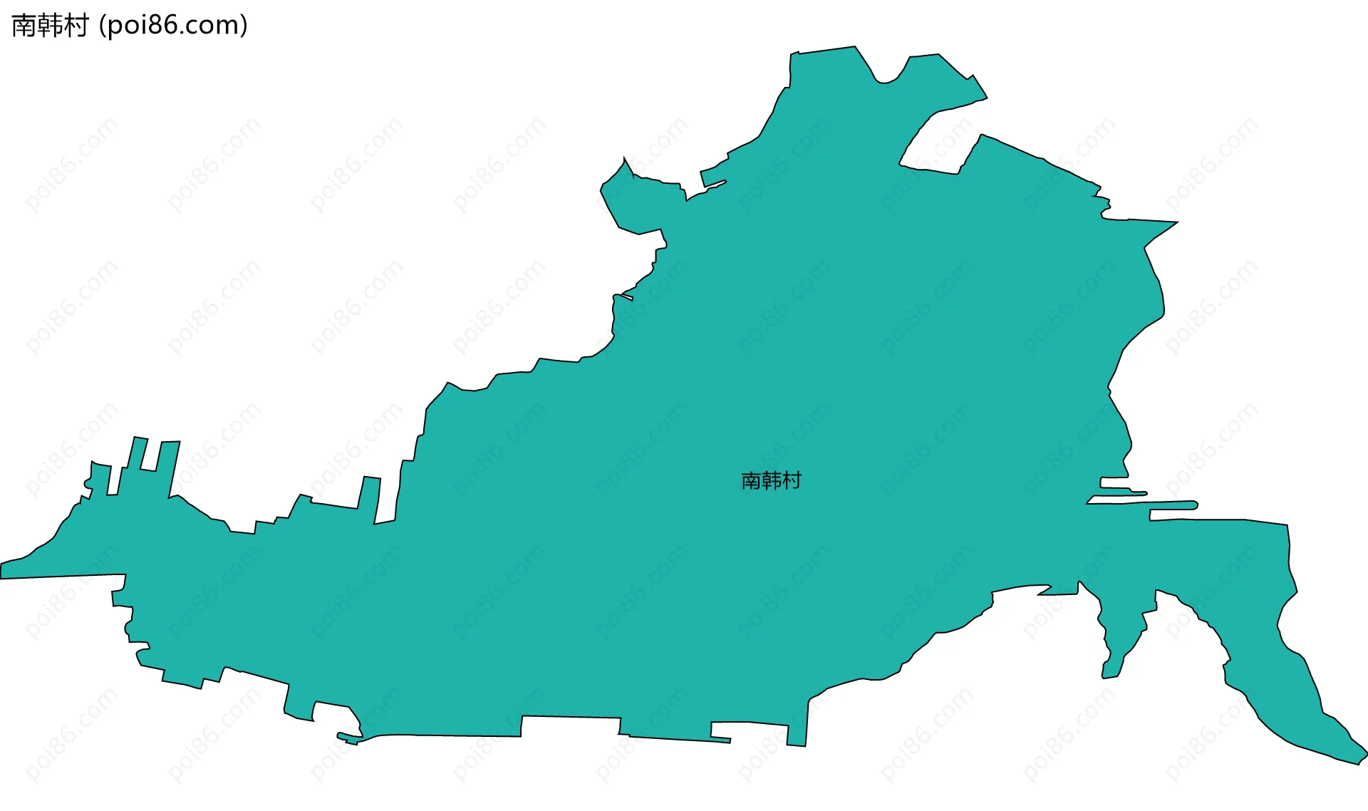 南韩村边界地图