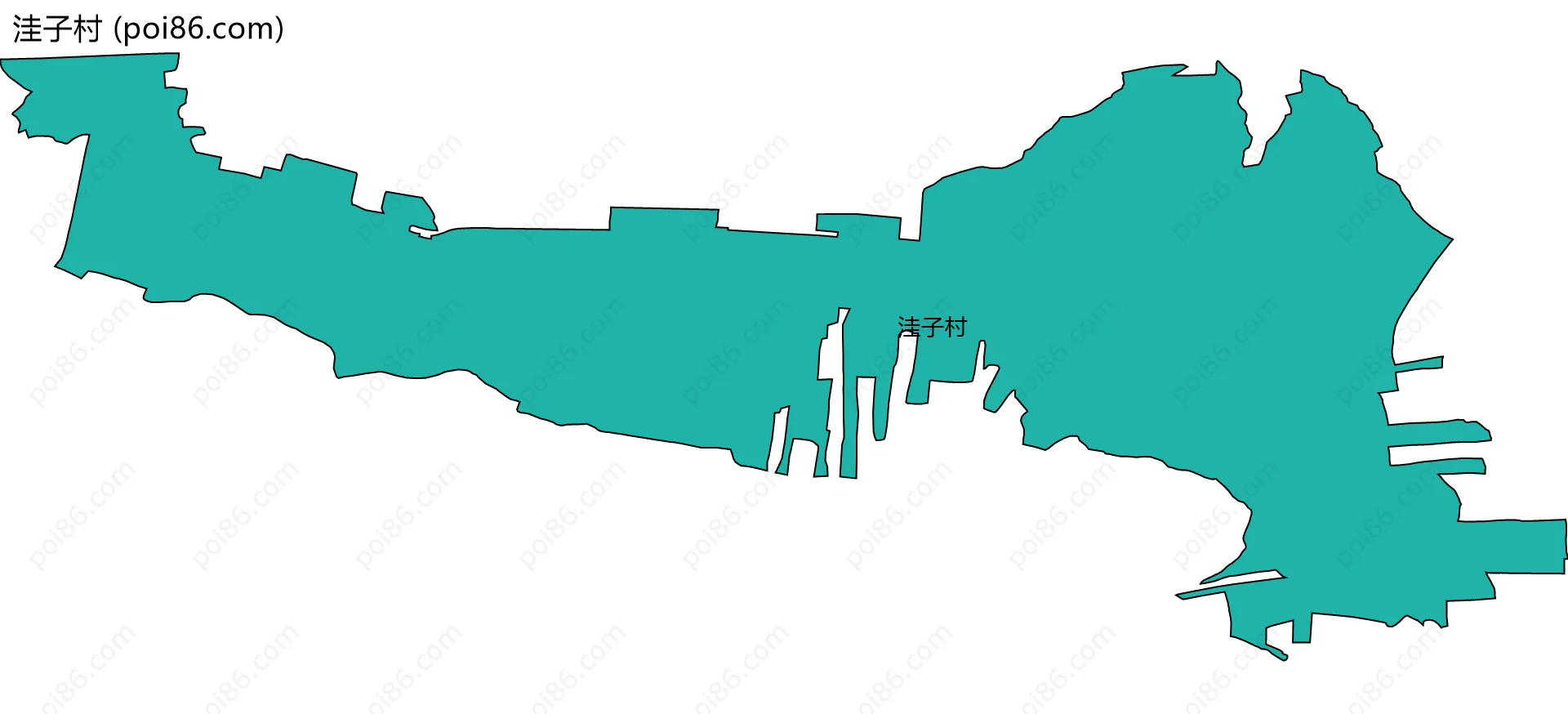 洼子村边界地图