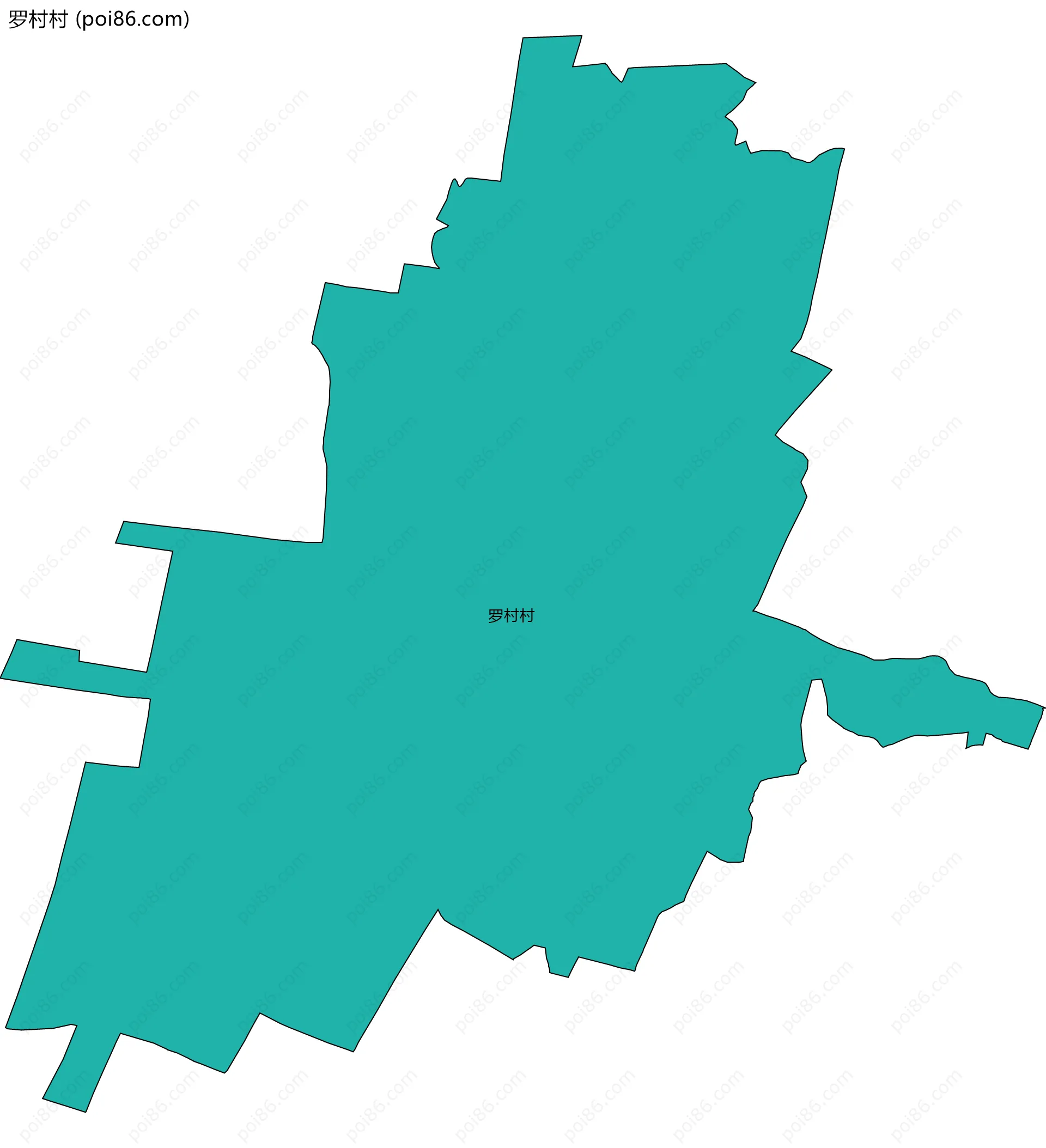 罗村村边界地图