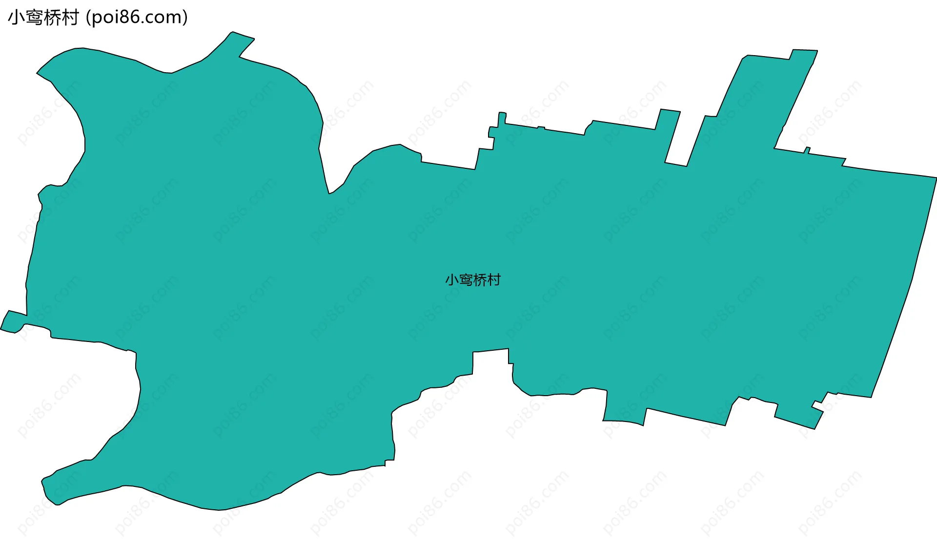 小窎桥村边界地图