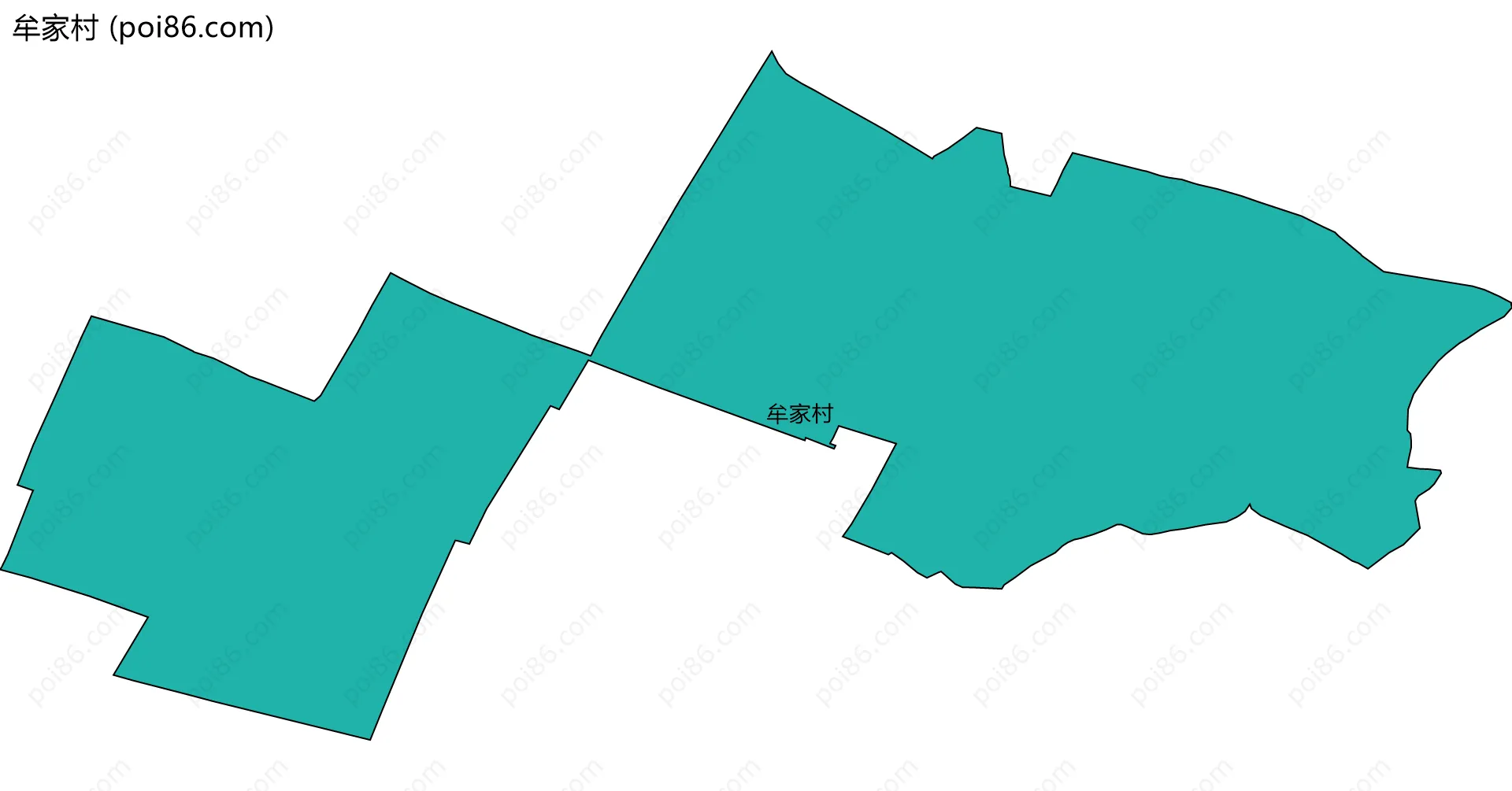 牟家村边界地图