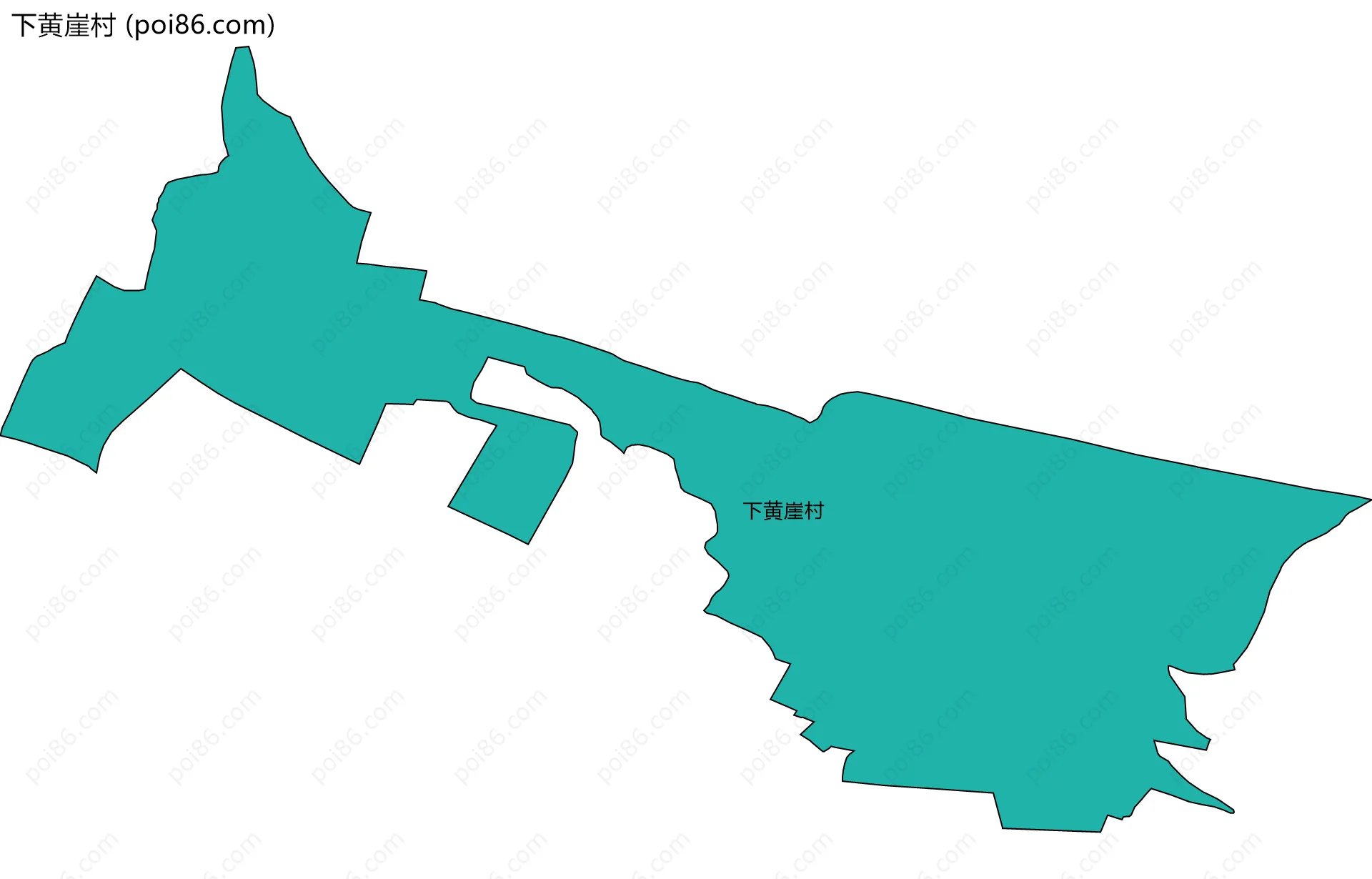下黄崖村边界地图