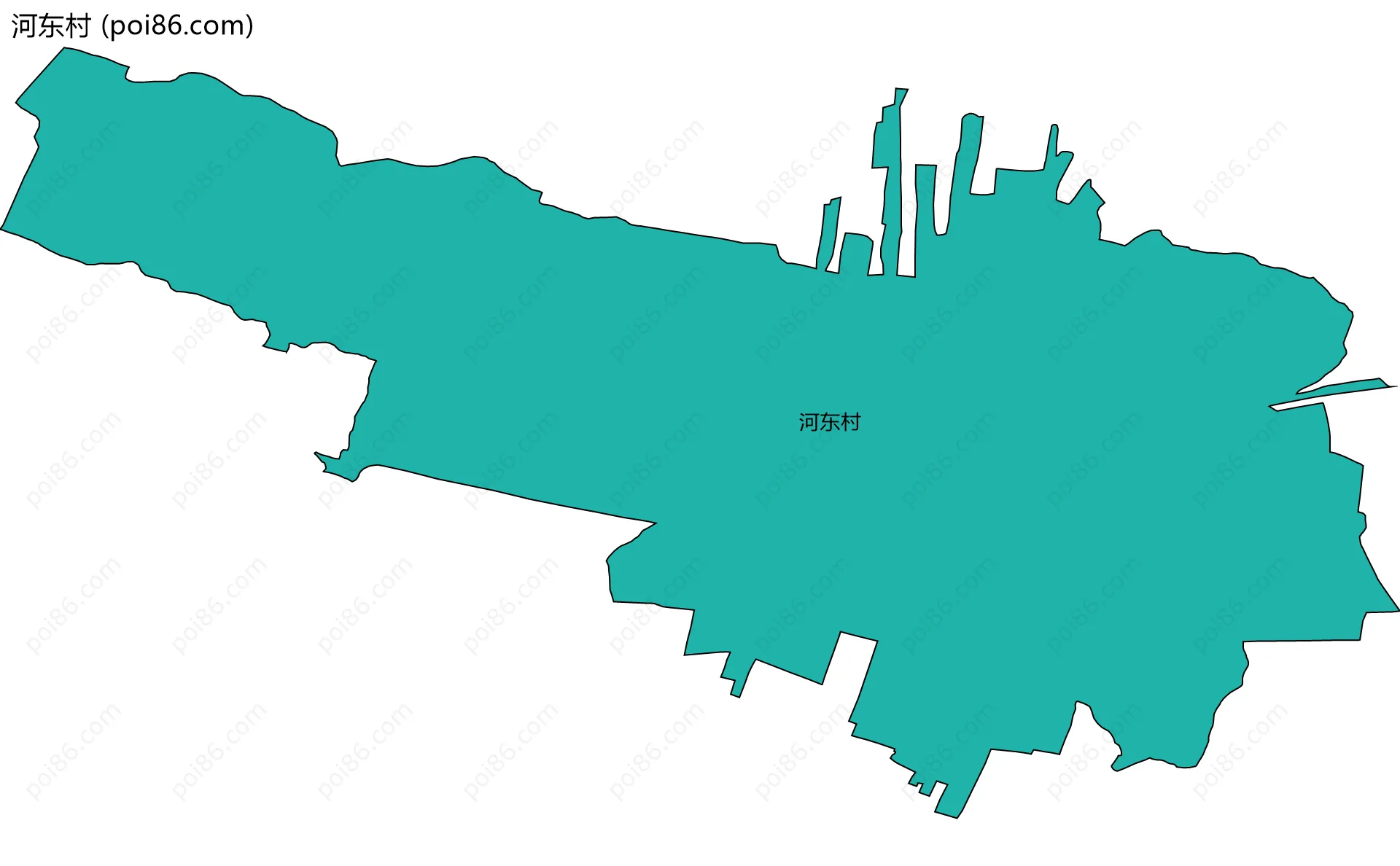 河东村边界地图