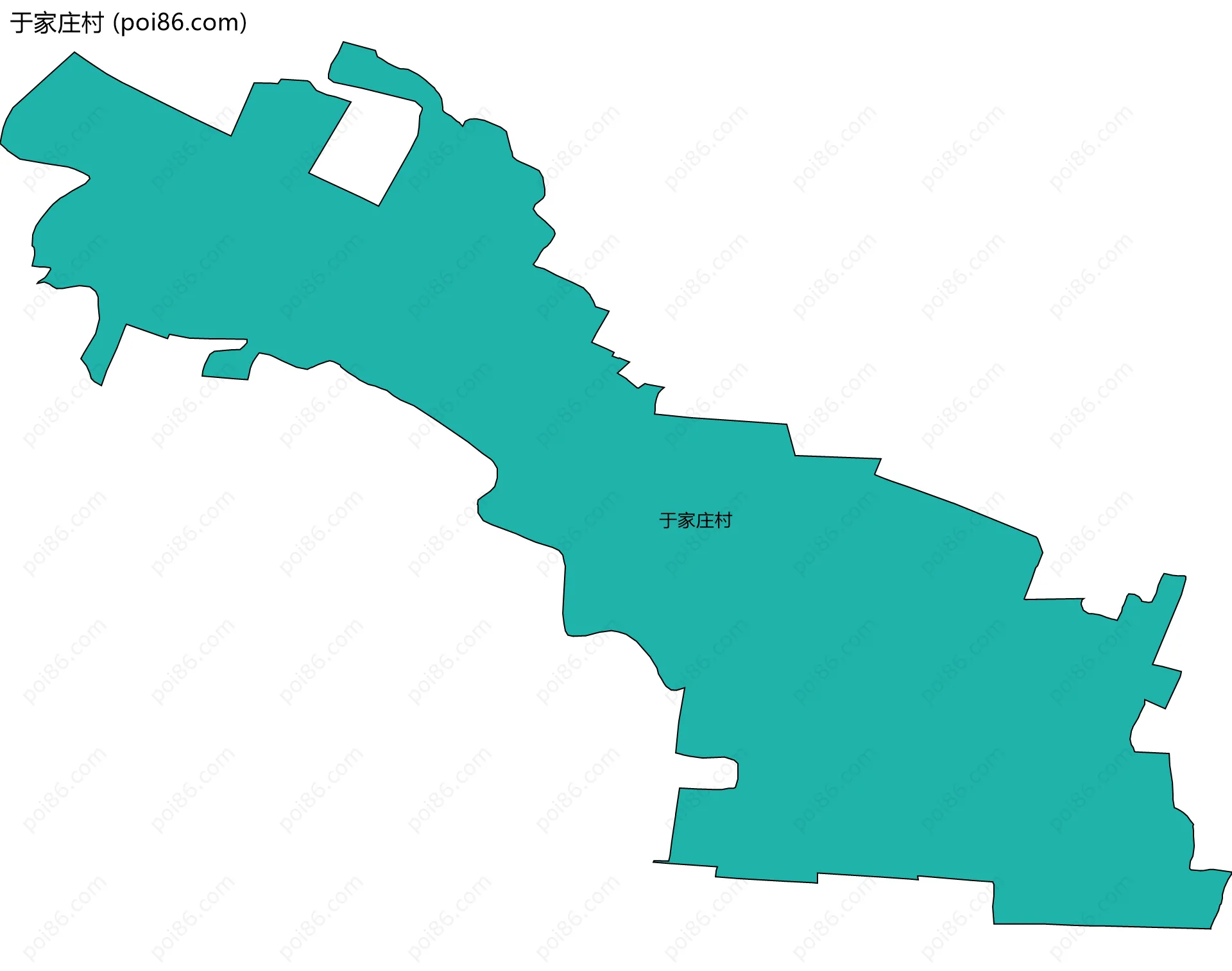 于家庄村边界地图
