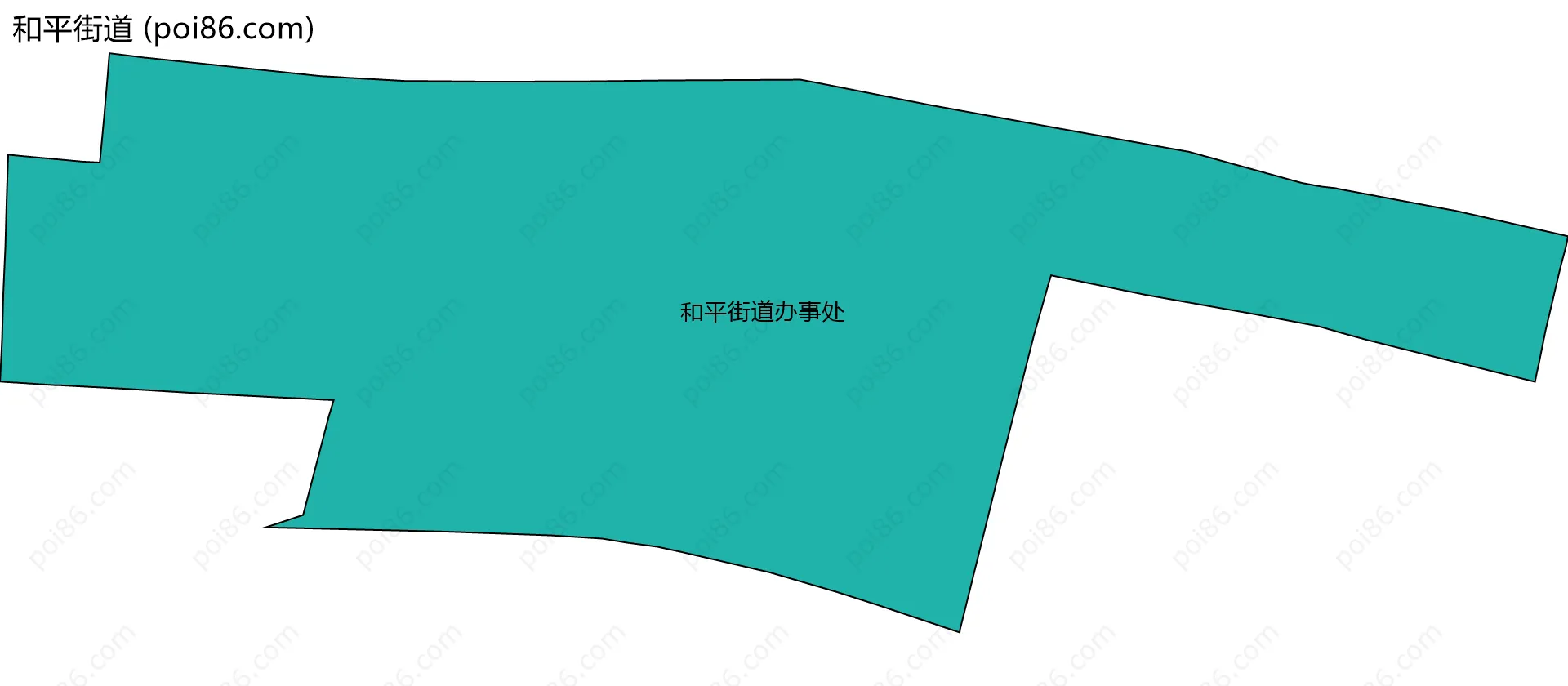 和平街道边界地图(五级行政区划)