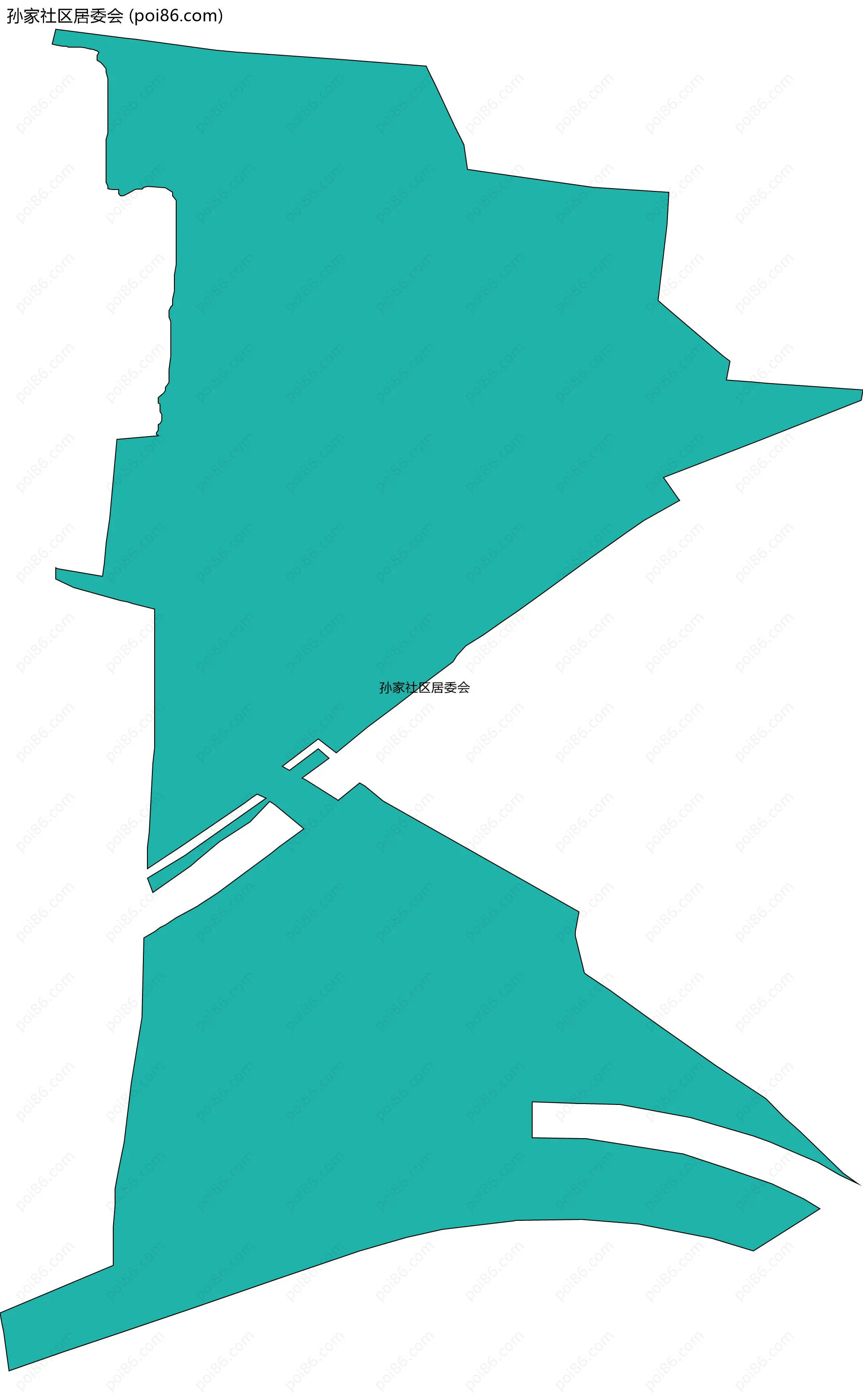 孙家社区居委会边界地图