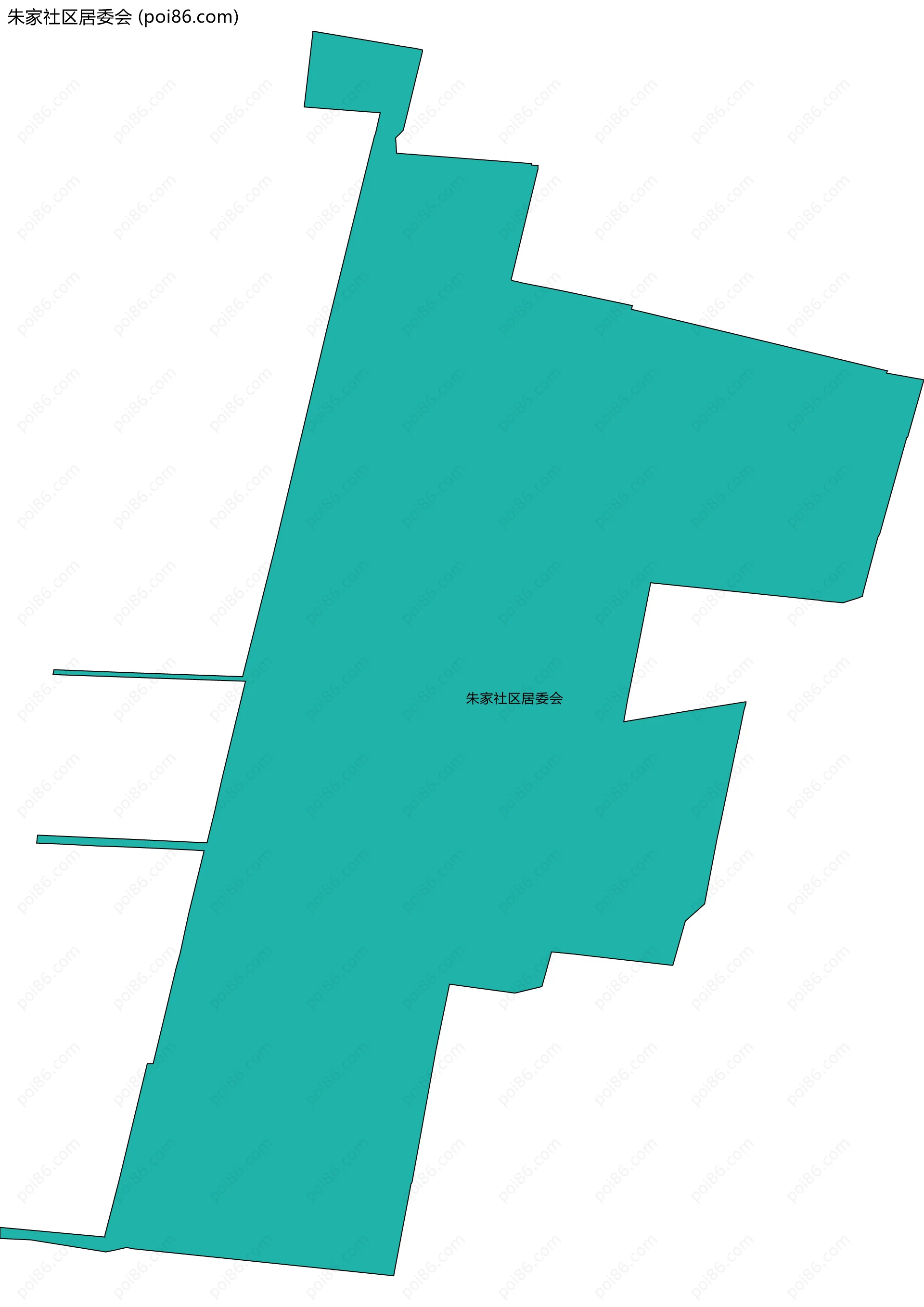 朱家社区居委会边界地图