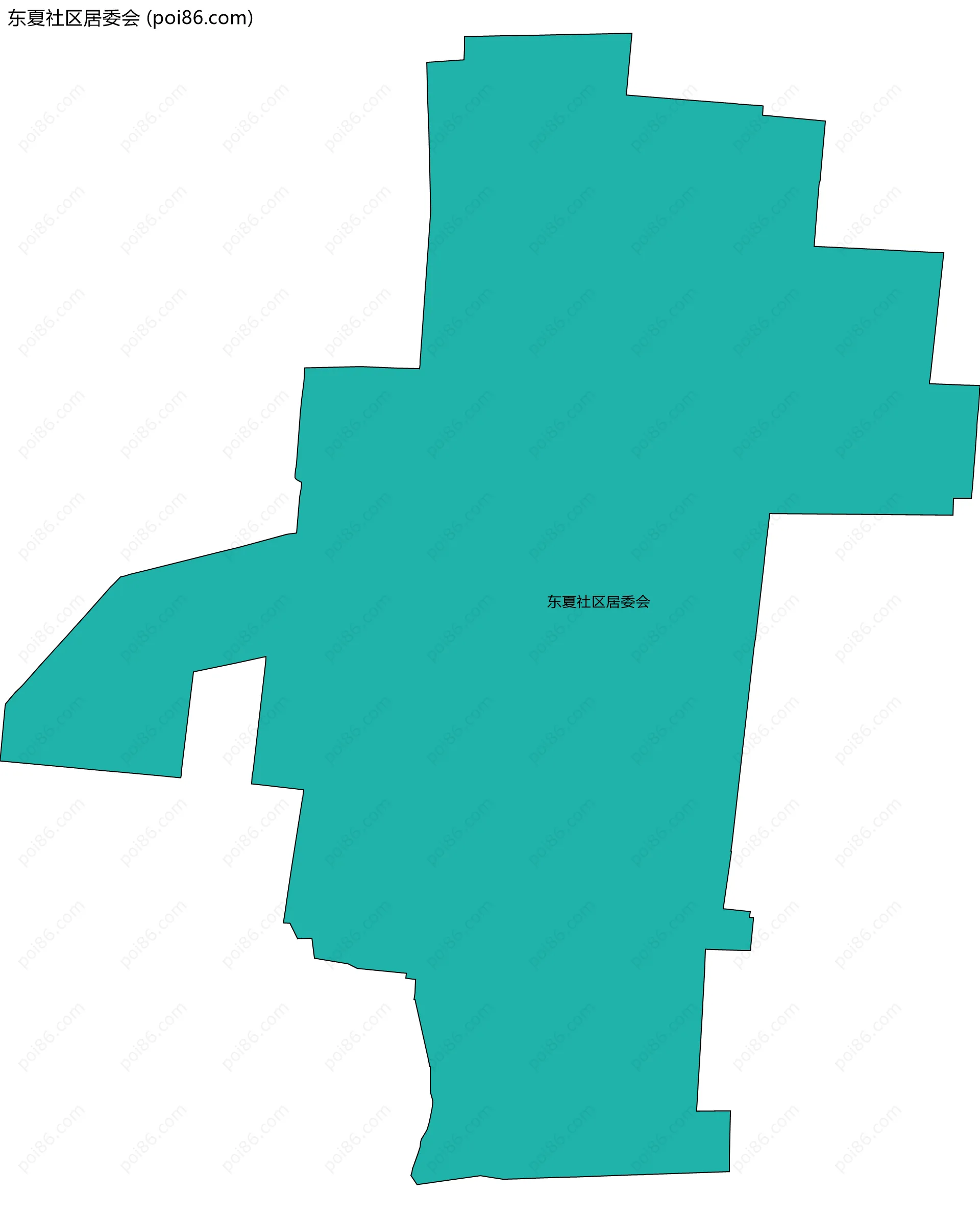 东夏社区居委会边界地图
