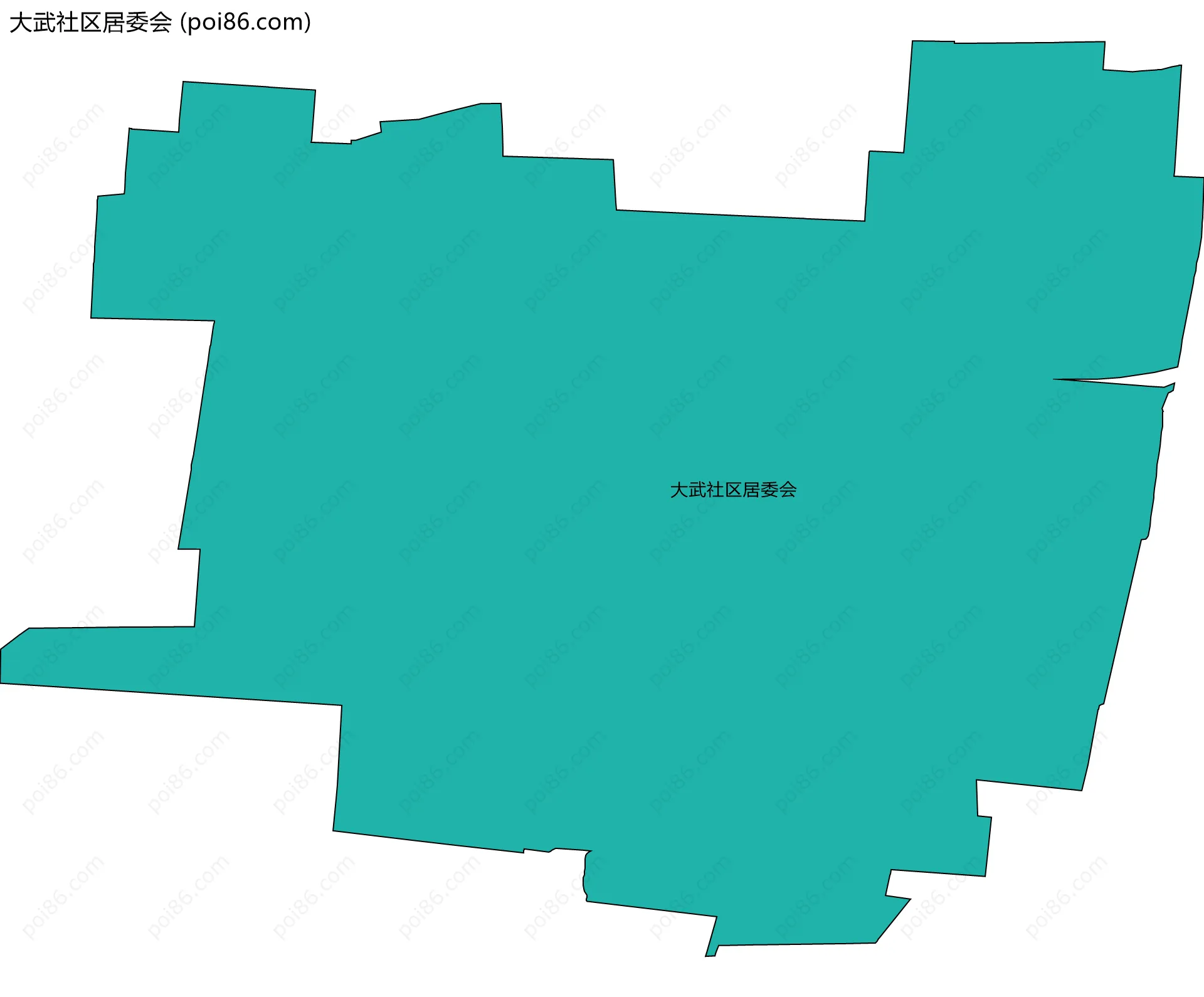 大武社区居委会边界地图