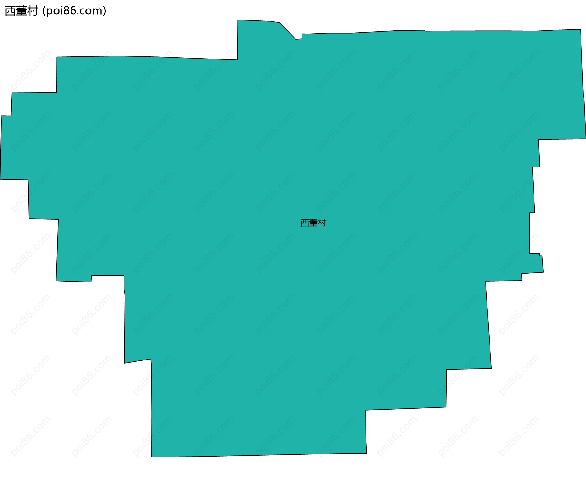 西董村边界地图