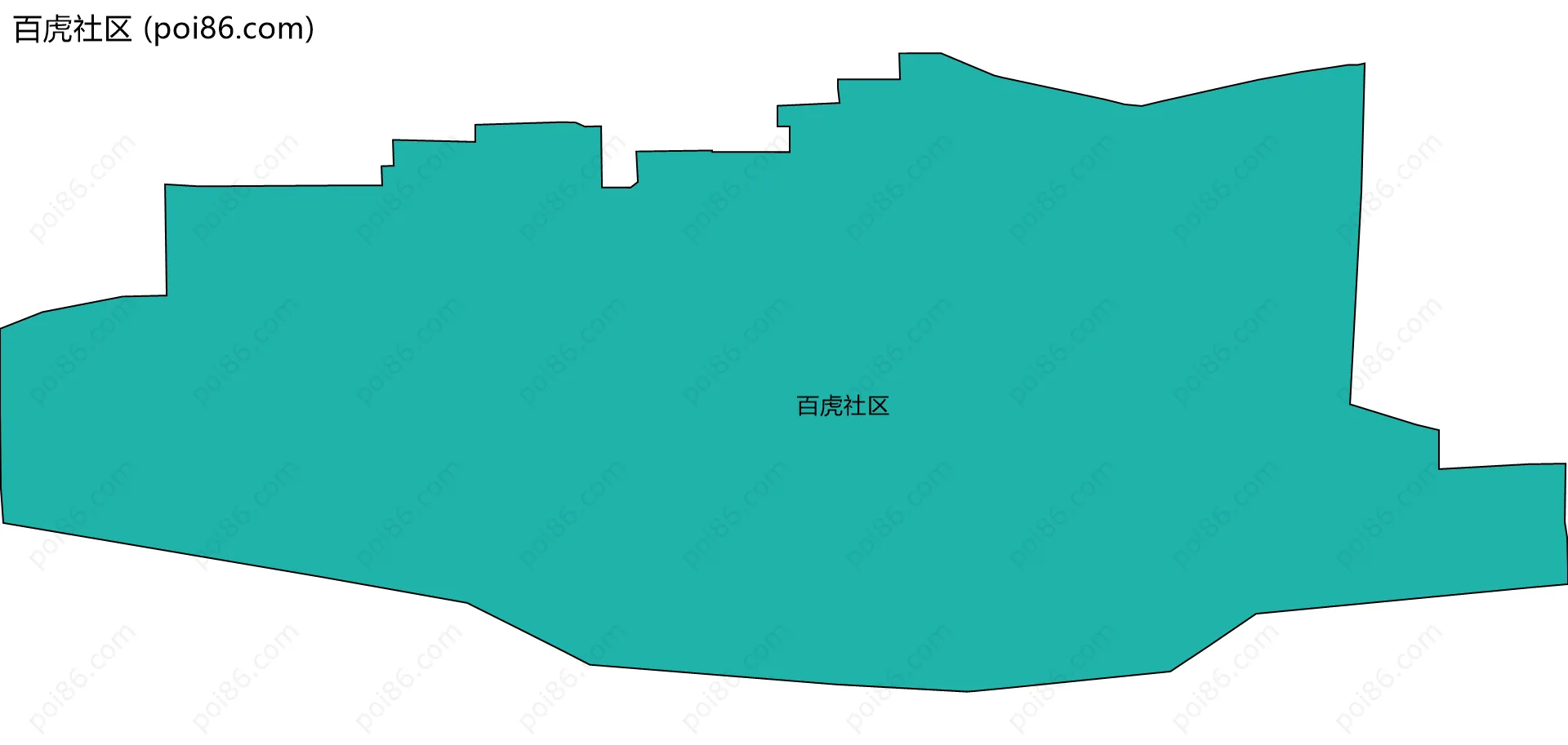 百虎社区边界地图