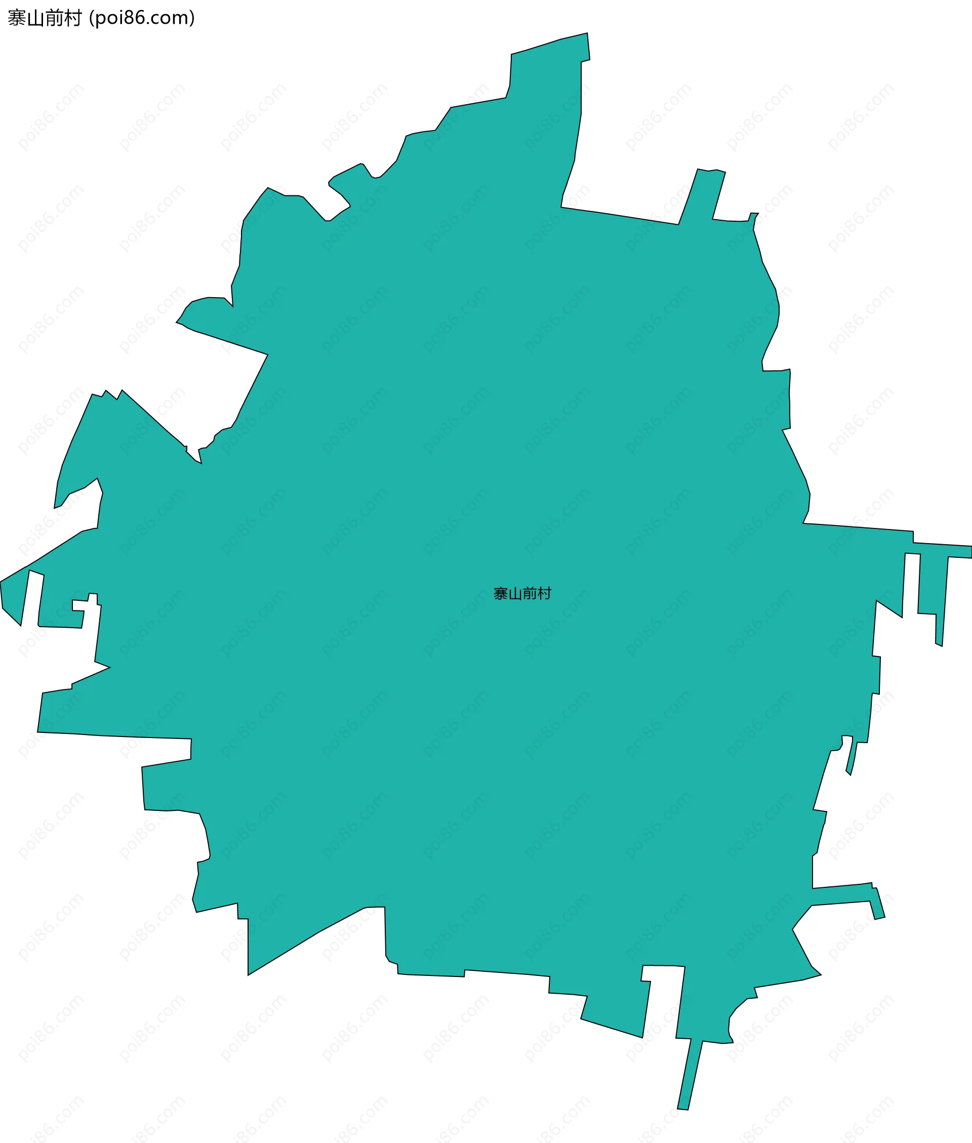 寨山前村边界地图