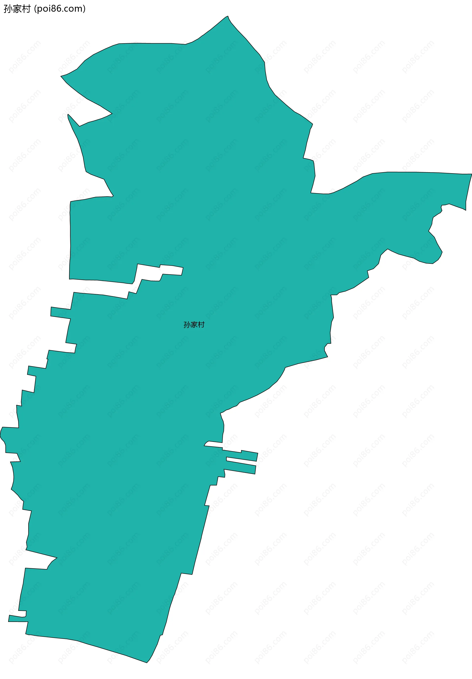 孙家村边界地图