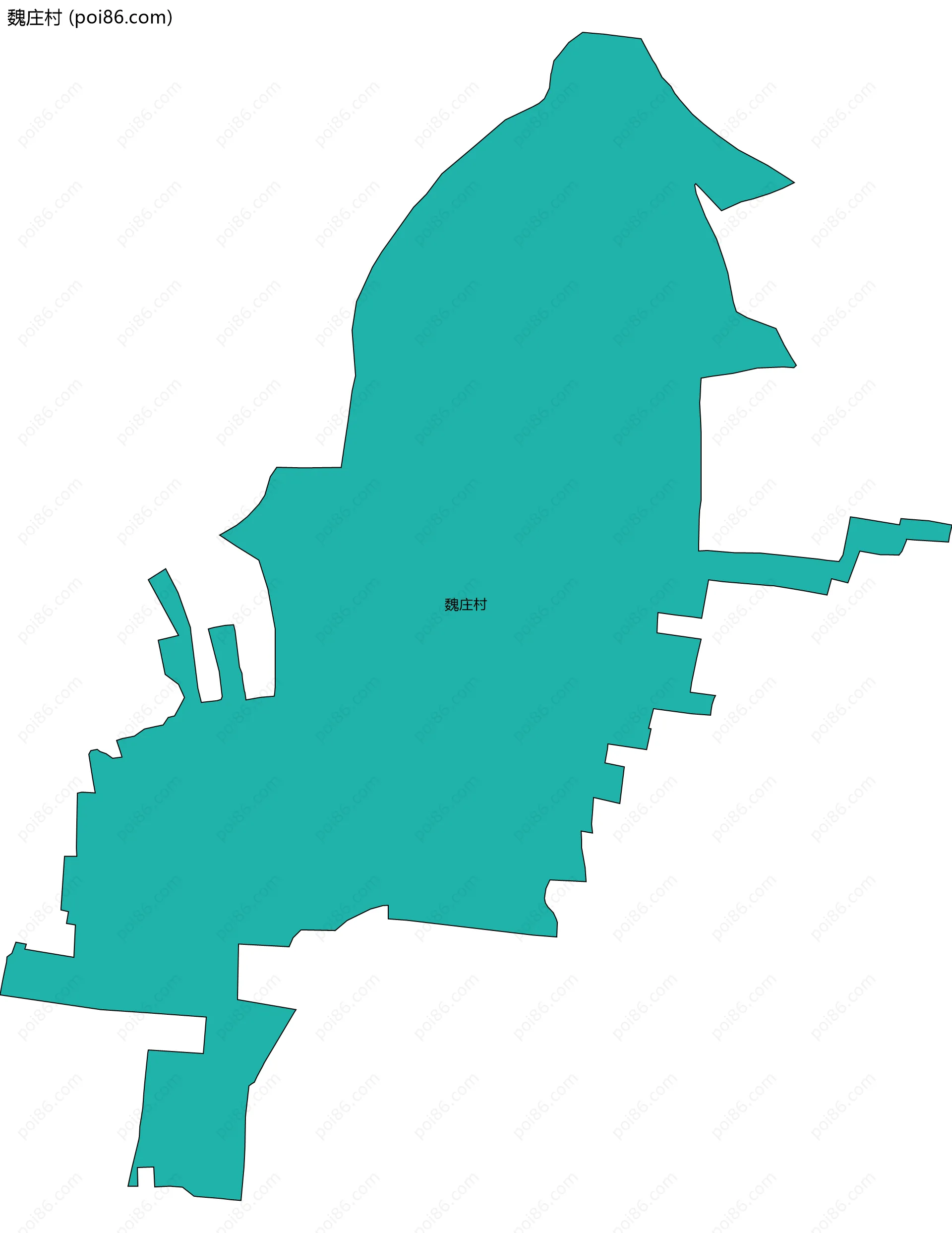 魏庄村边界地图