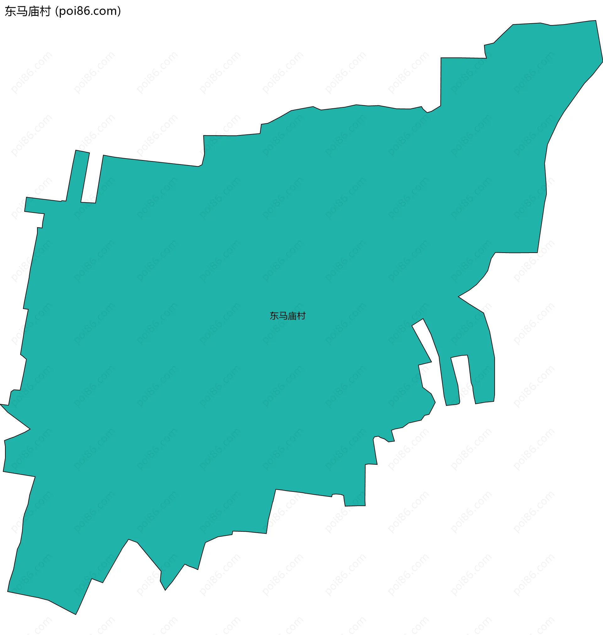 东马庙村边界地图