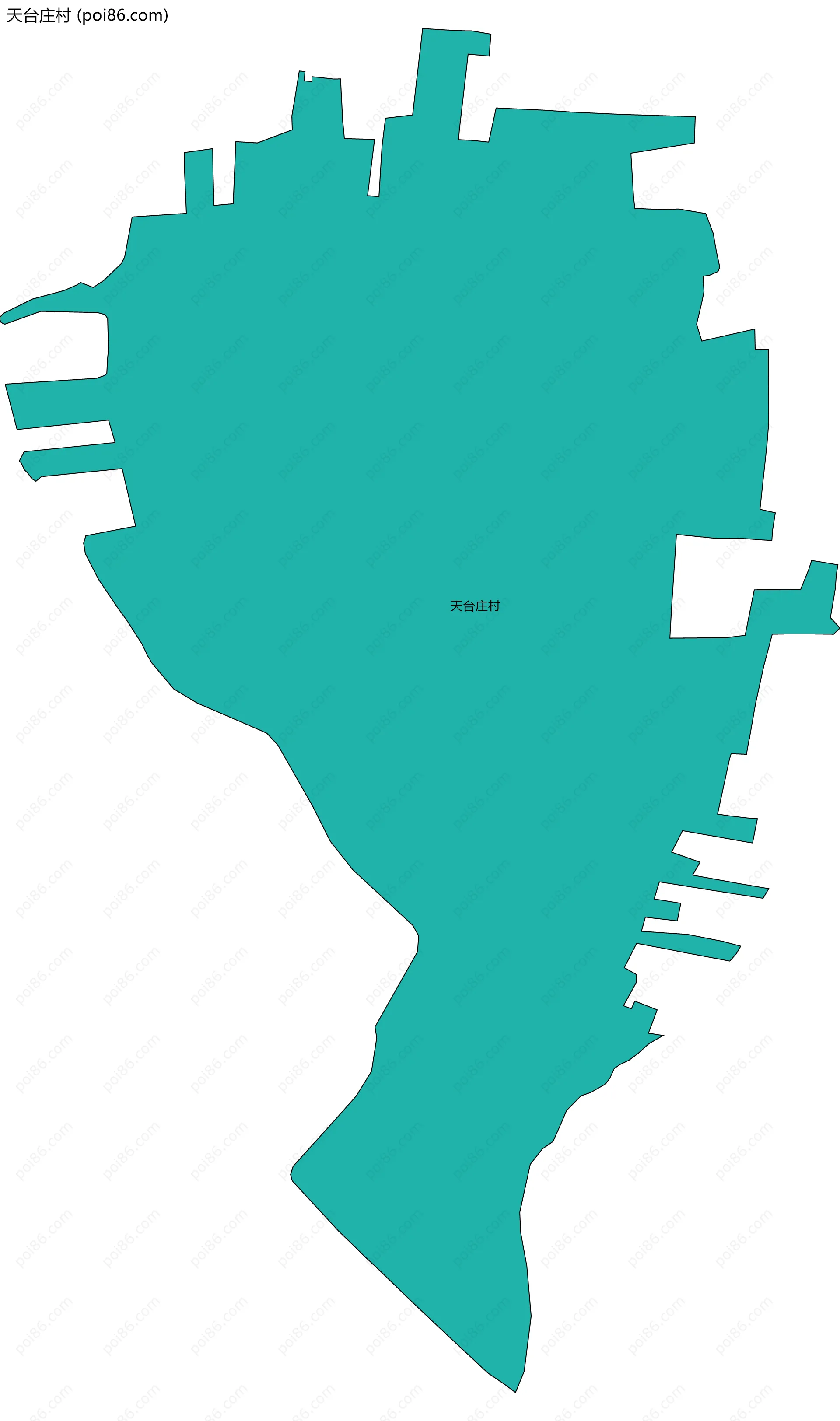 天台庄村边界地图