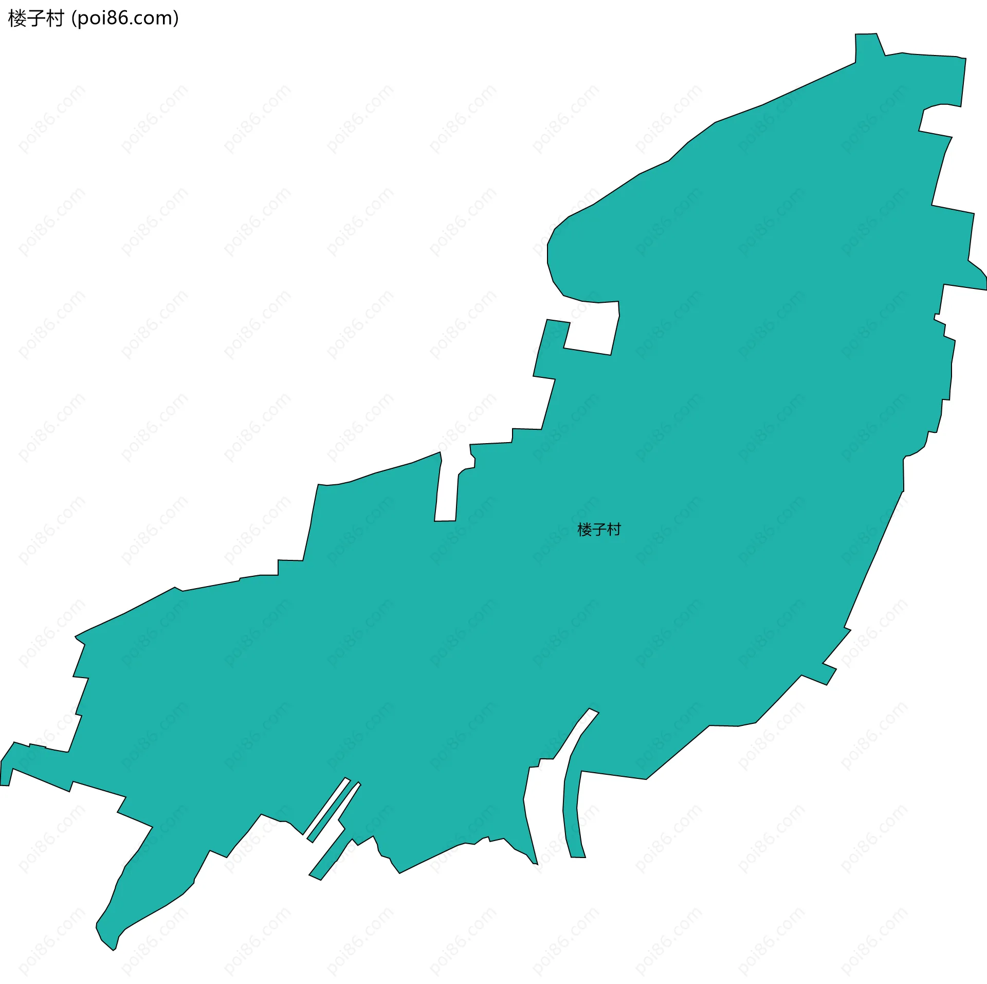 楼子村边界地图