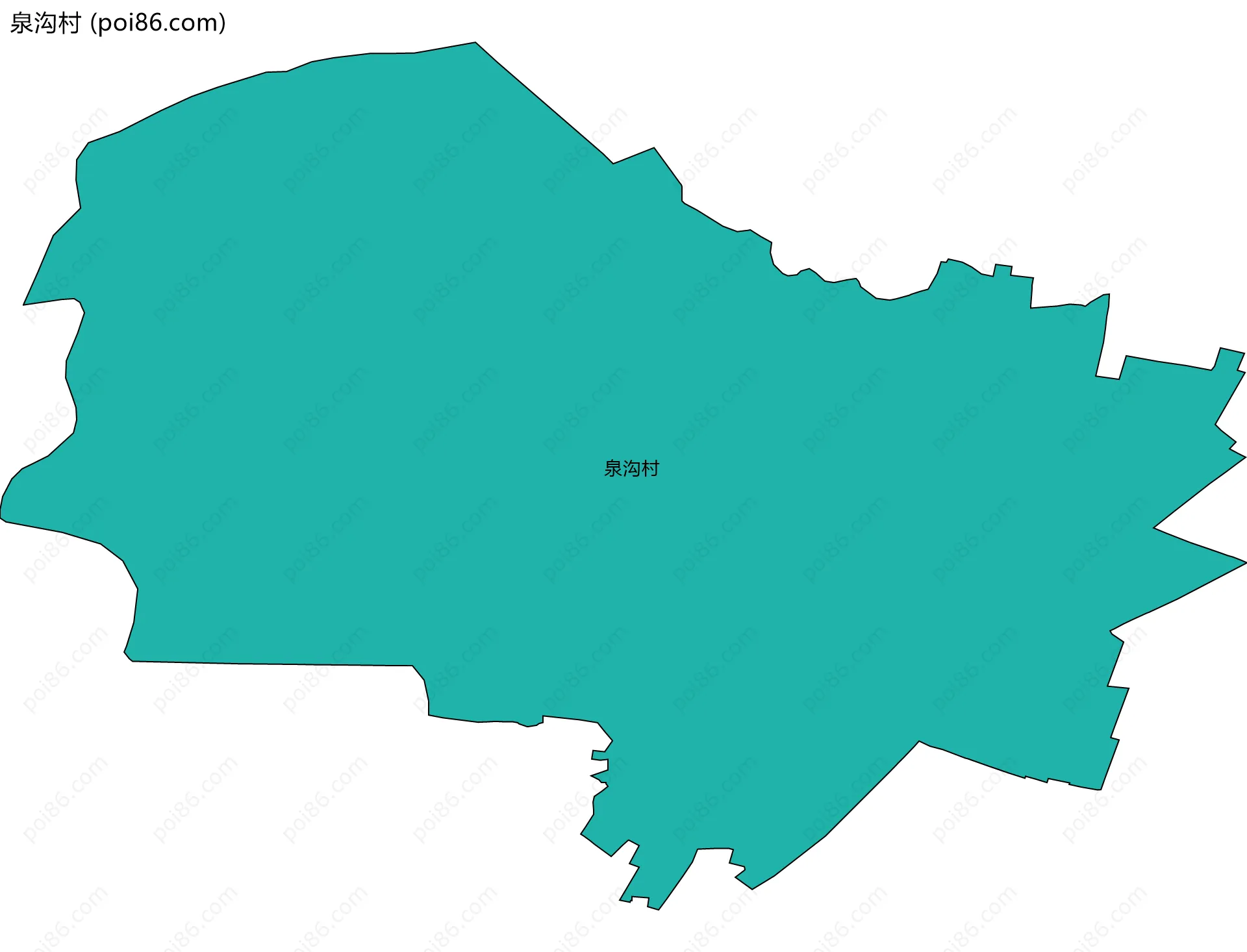 泉沟村边界地图