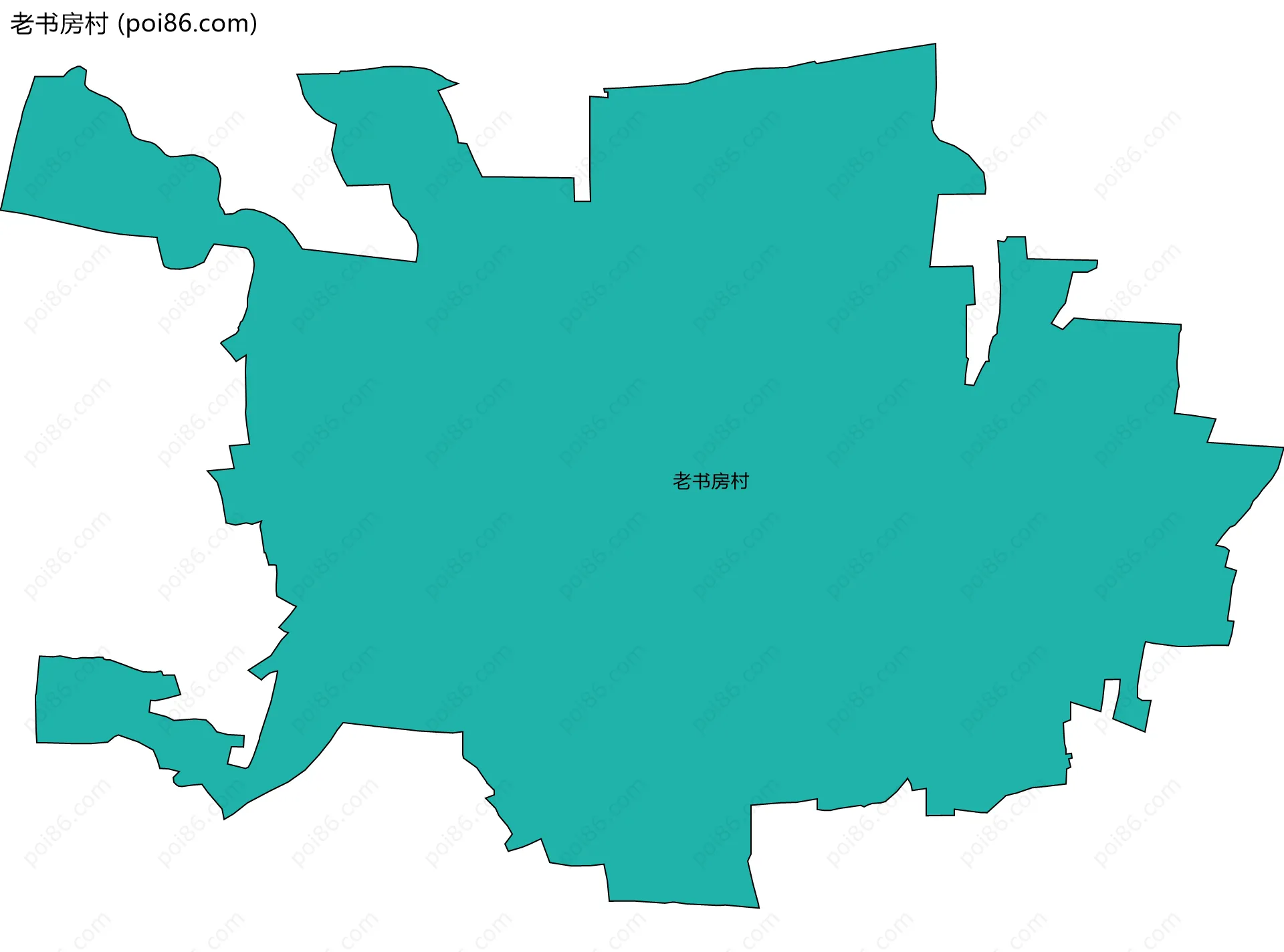 老书房村边界地图