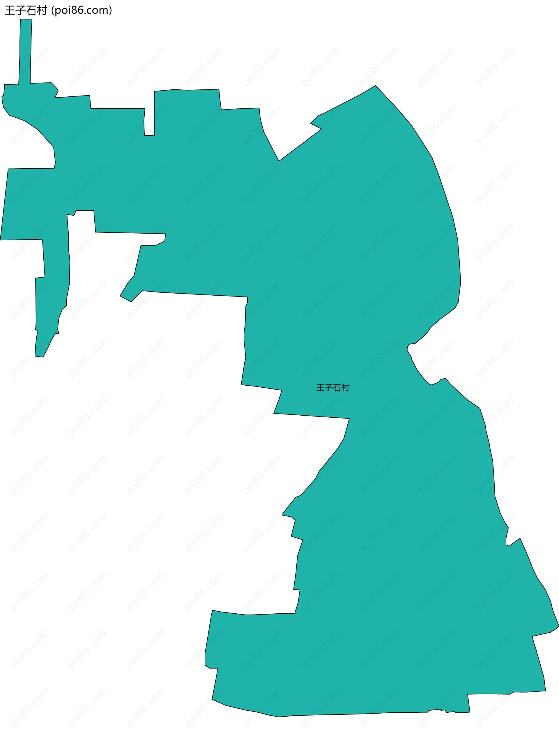 王子石村边界地图