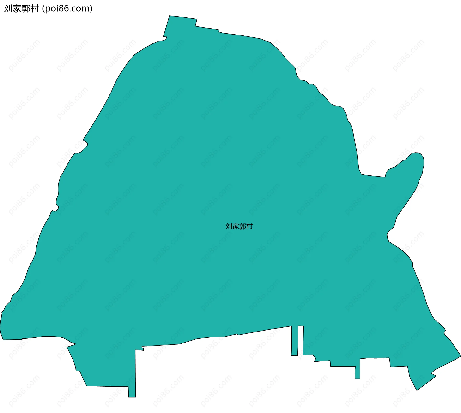 刘家郭村边界地图