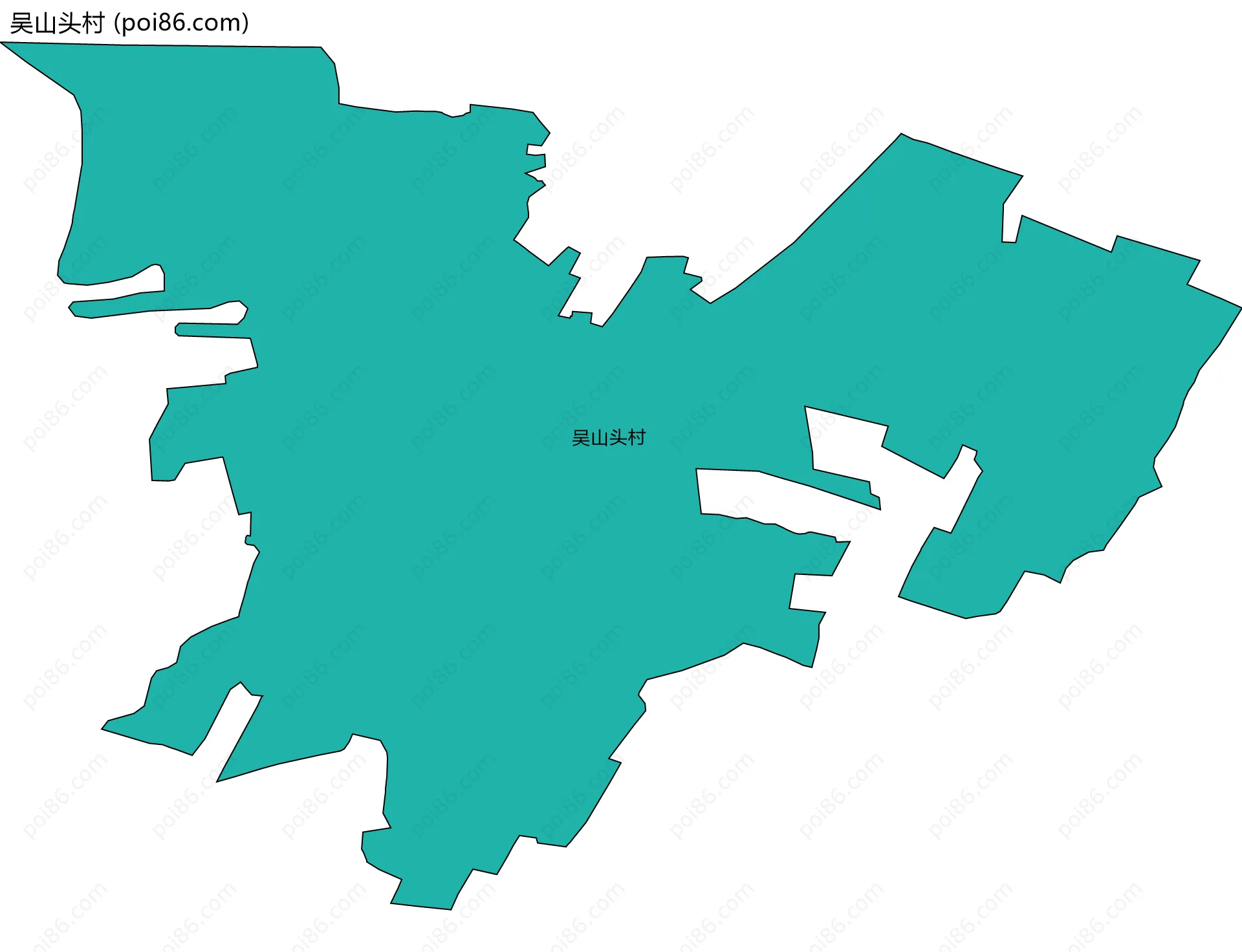 吴山头村边界地图
