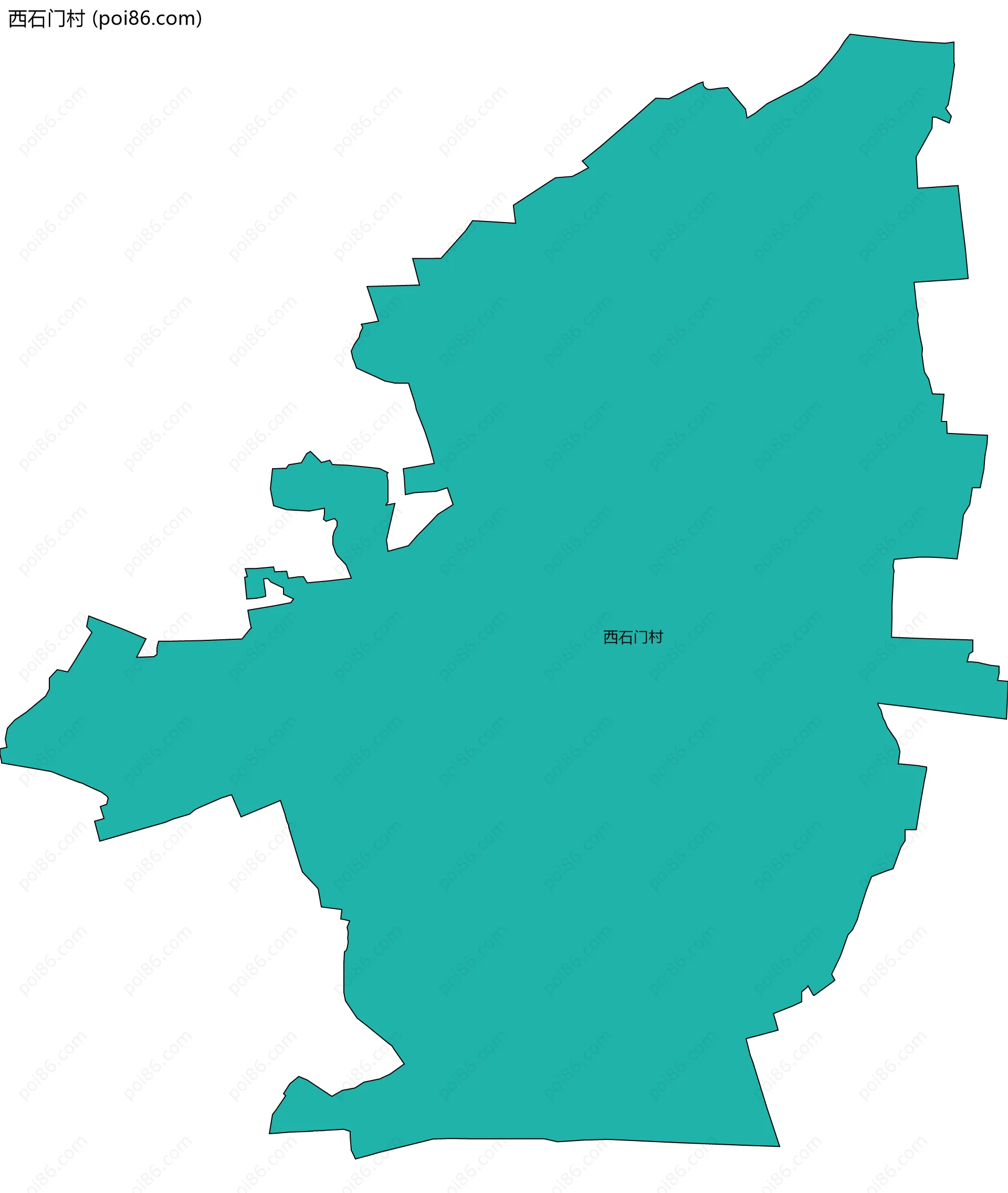 西石门村边界地图