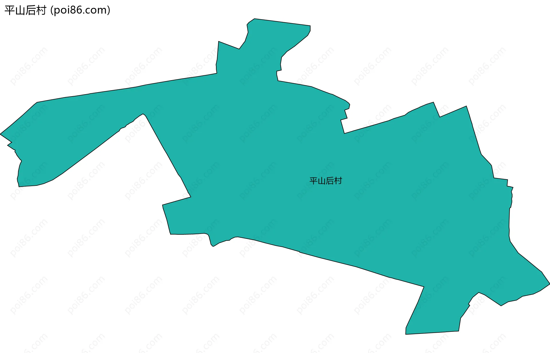平山后村边界地图
