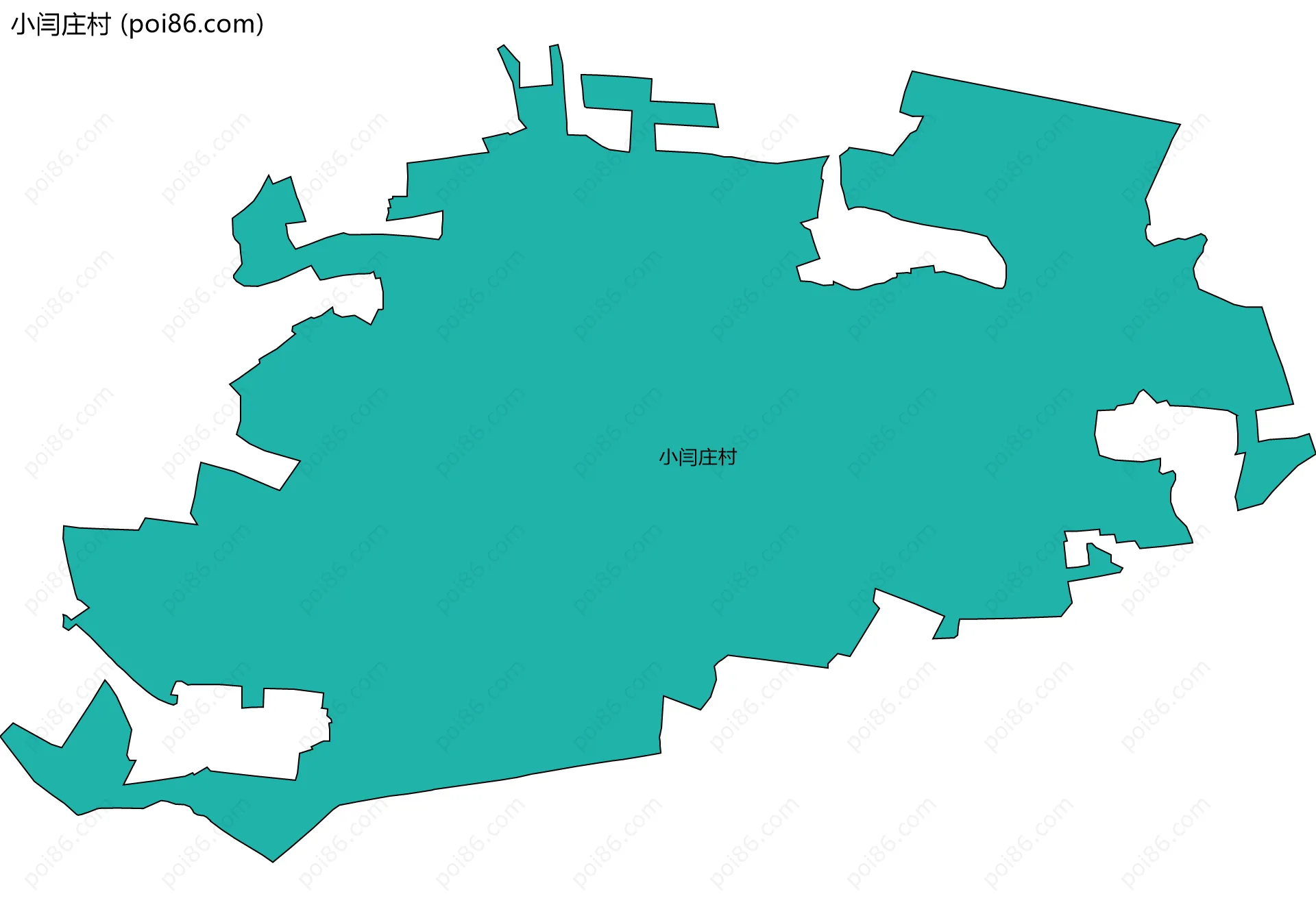 小闫庄村边界地图