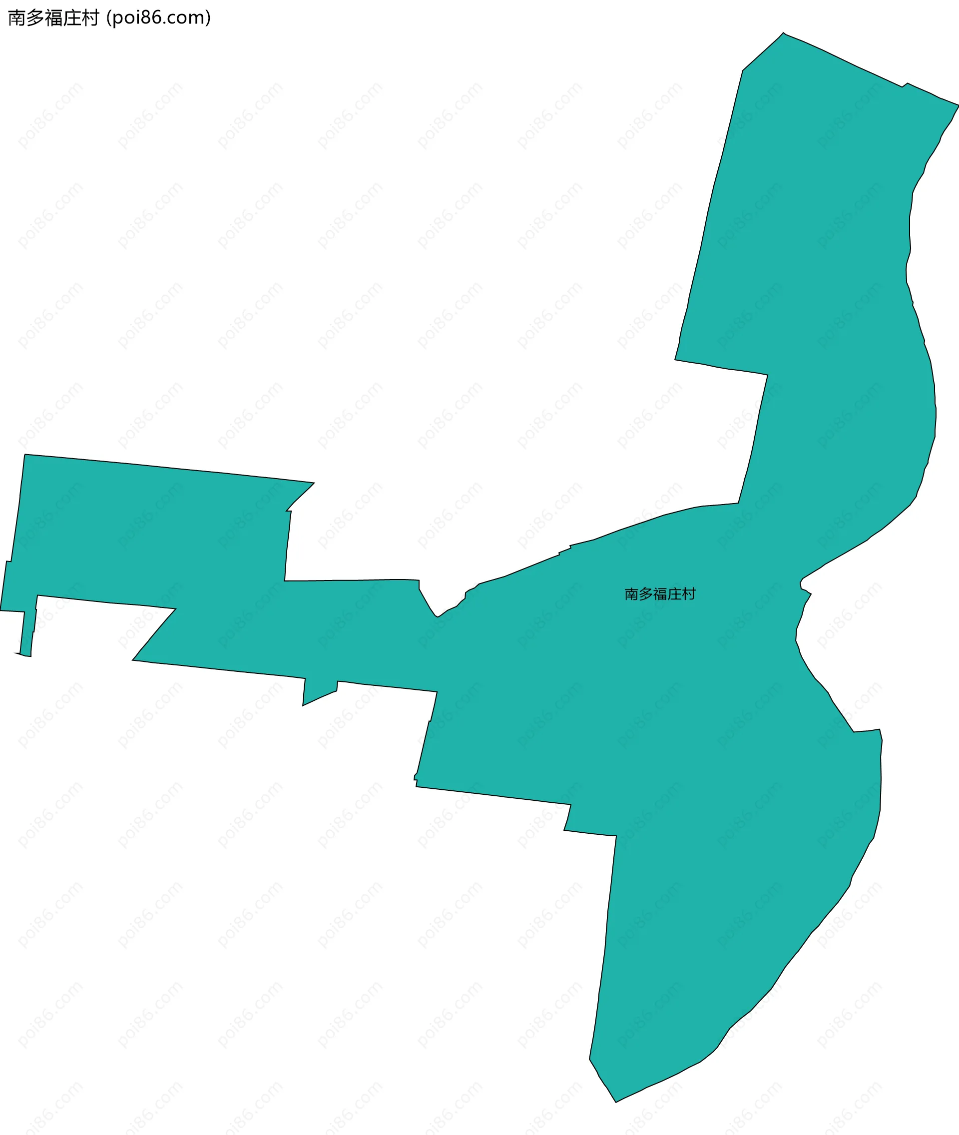 南多福庄村边界地图