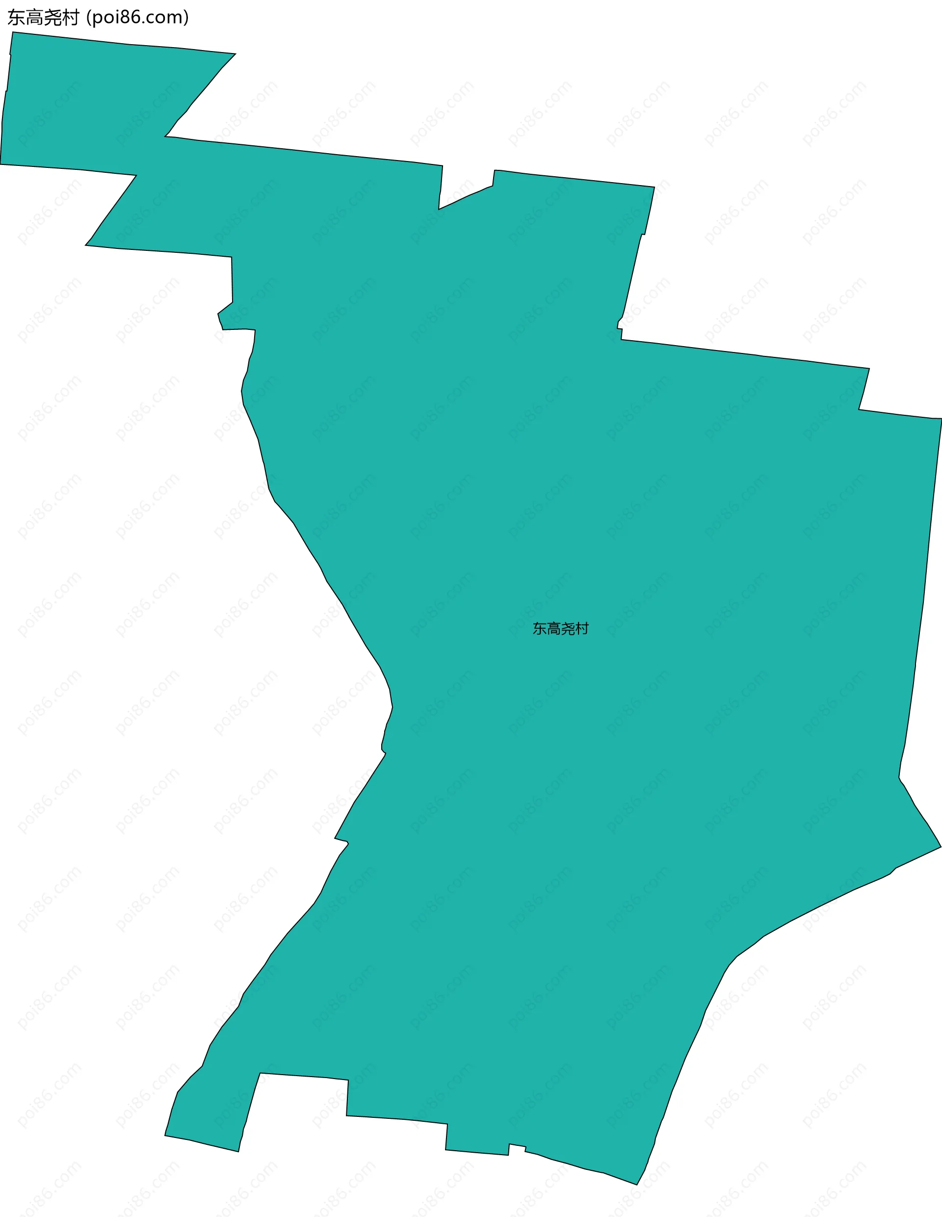 东高尧村边界地图