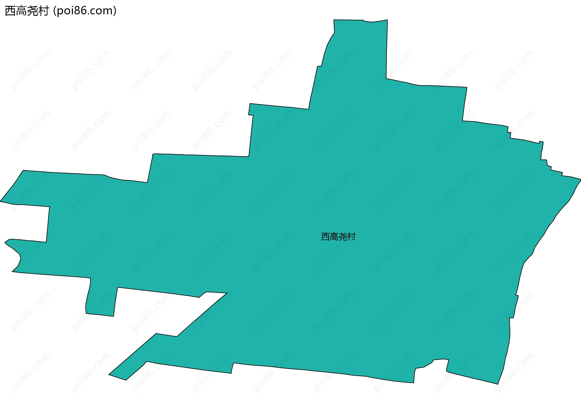 西高尧村边界地图