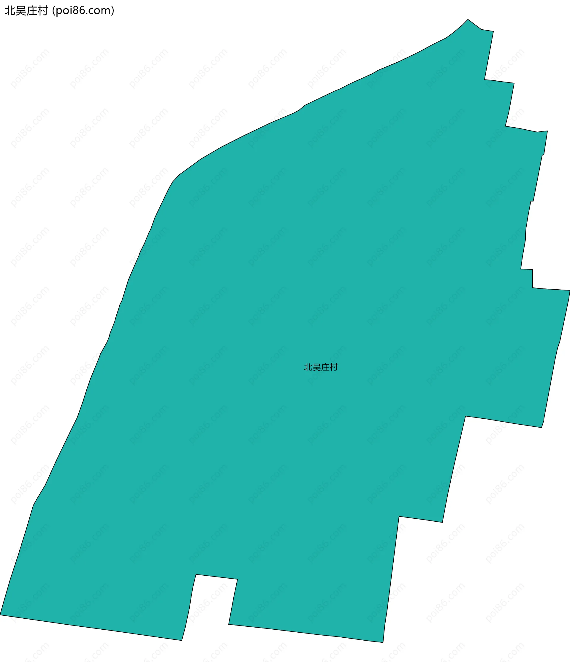 北吴庄村边界地图