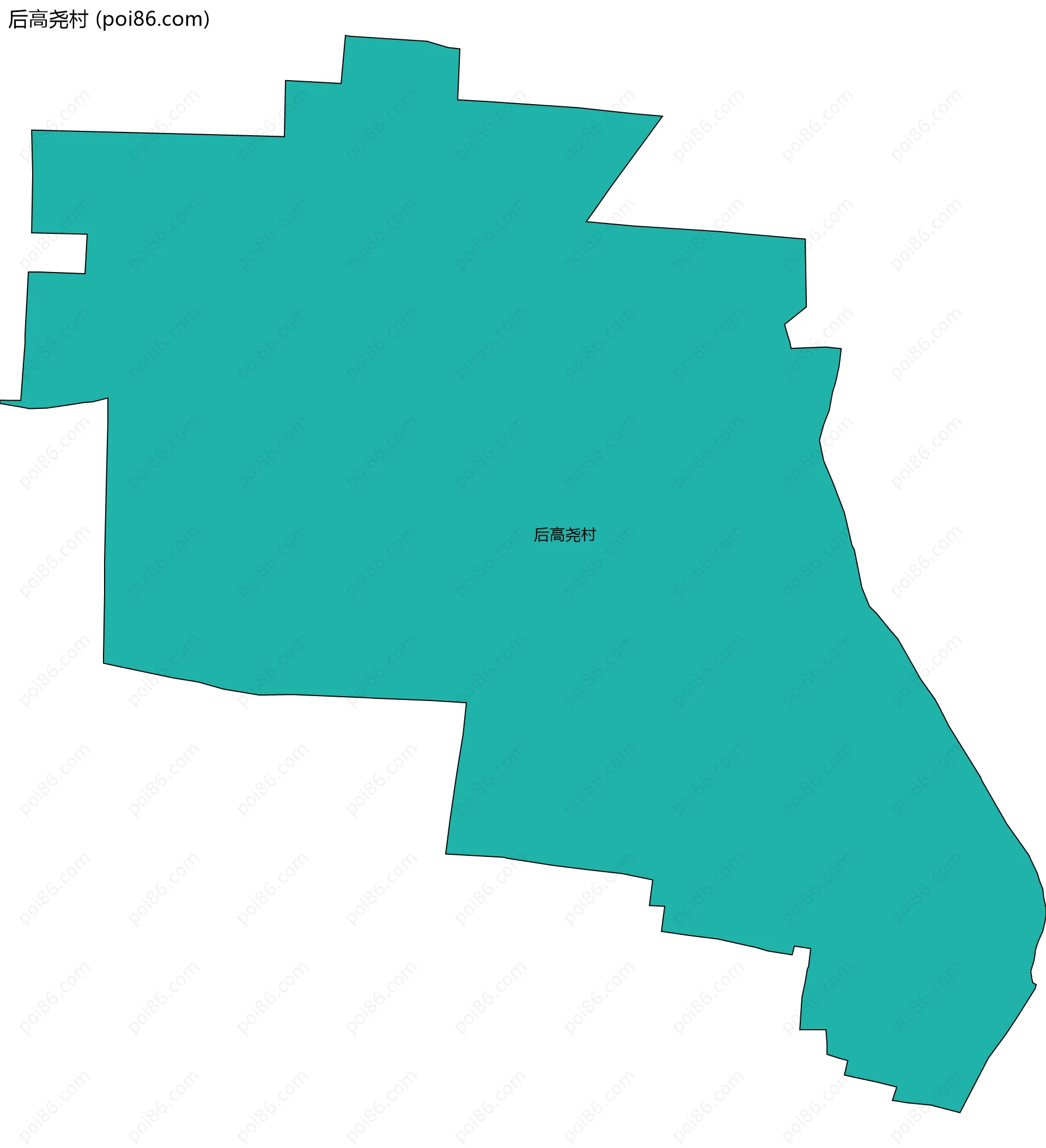 后高尧村边界地图