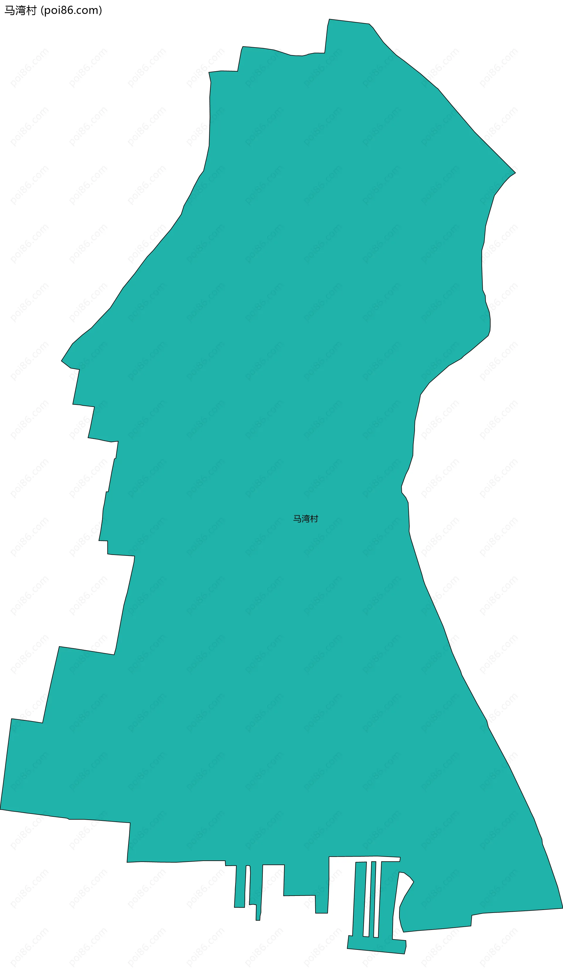 马湾村边界地图