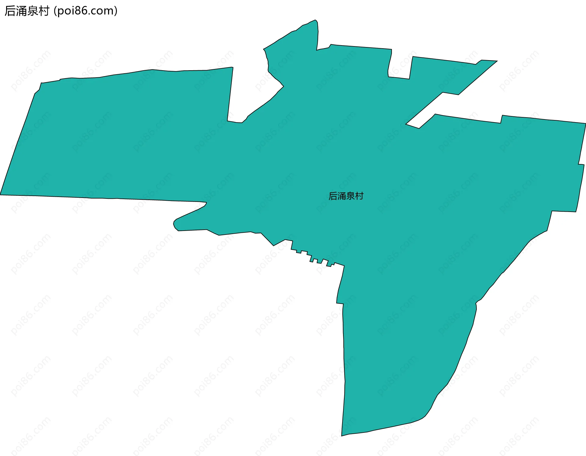 后涌泉村边界地图