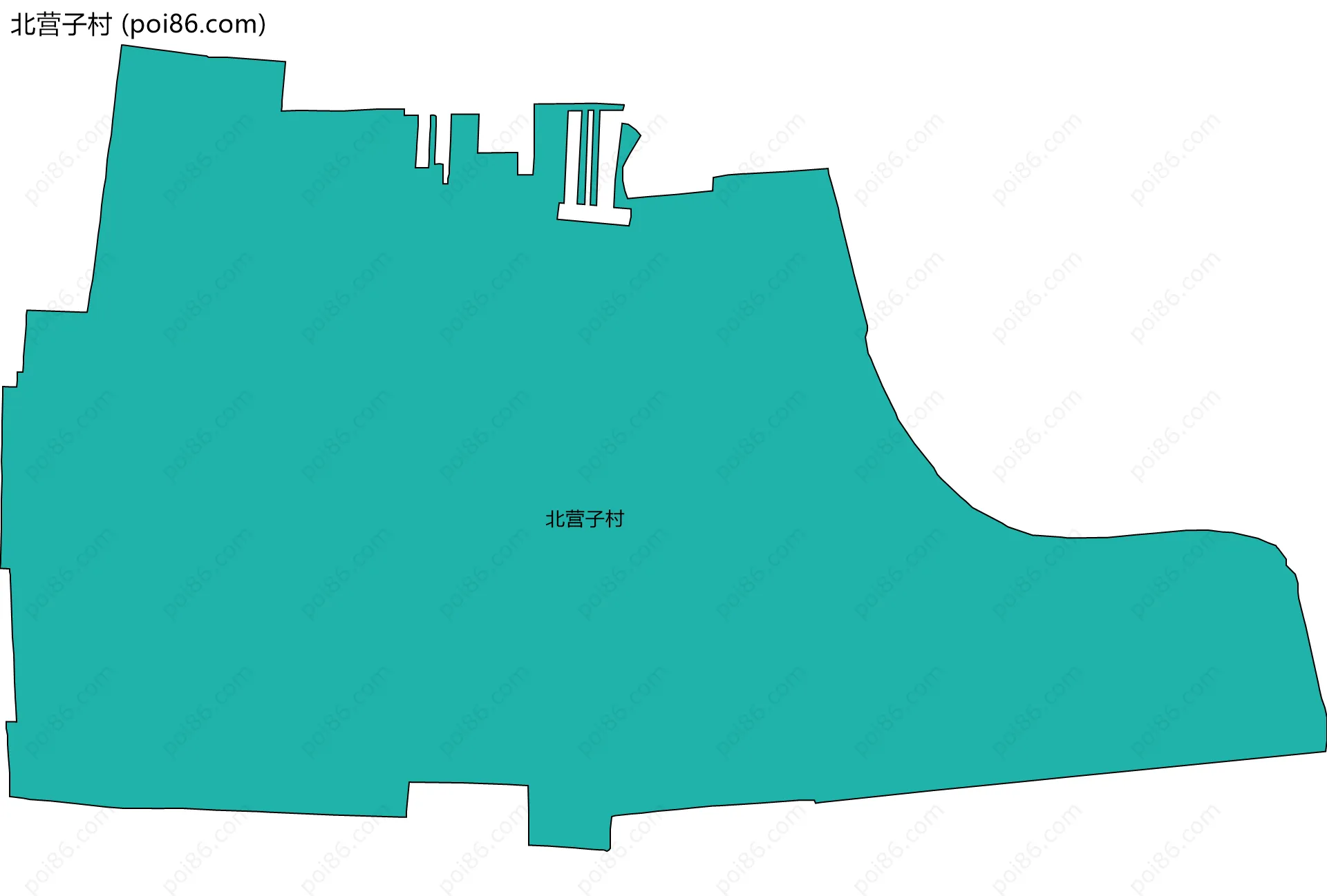 北营子村边界地图