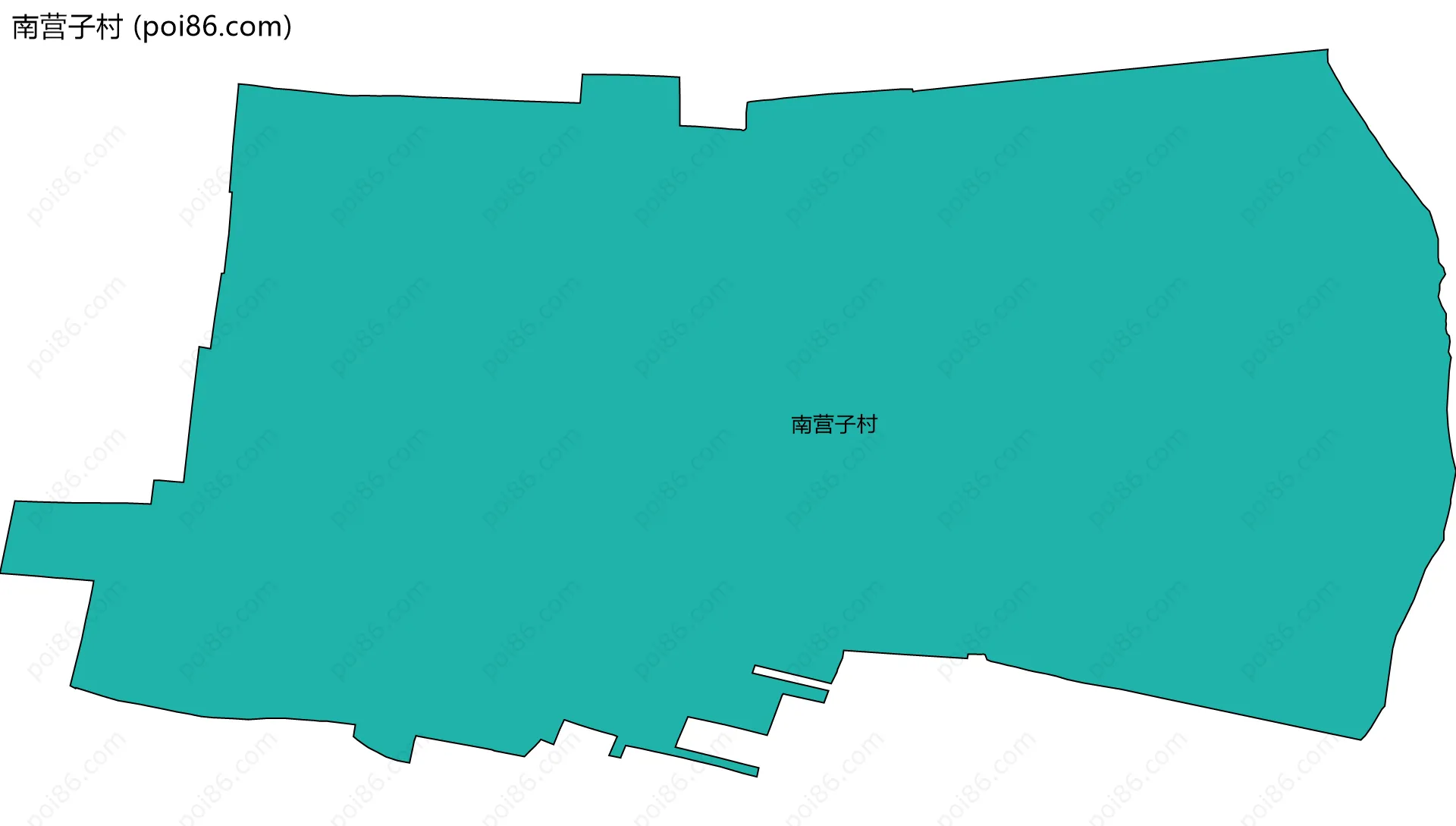 南营子村边界地图