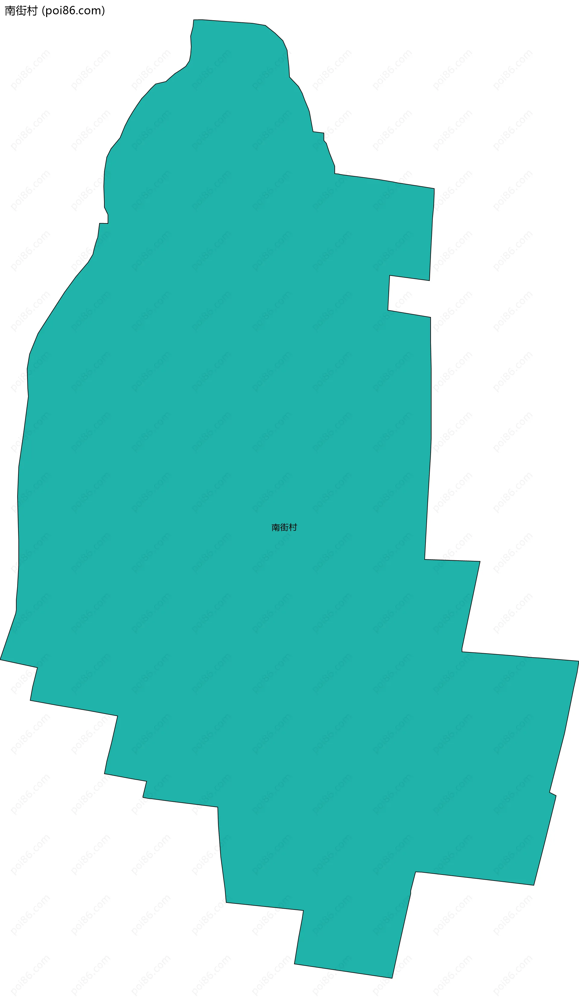 南街村边界地图