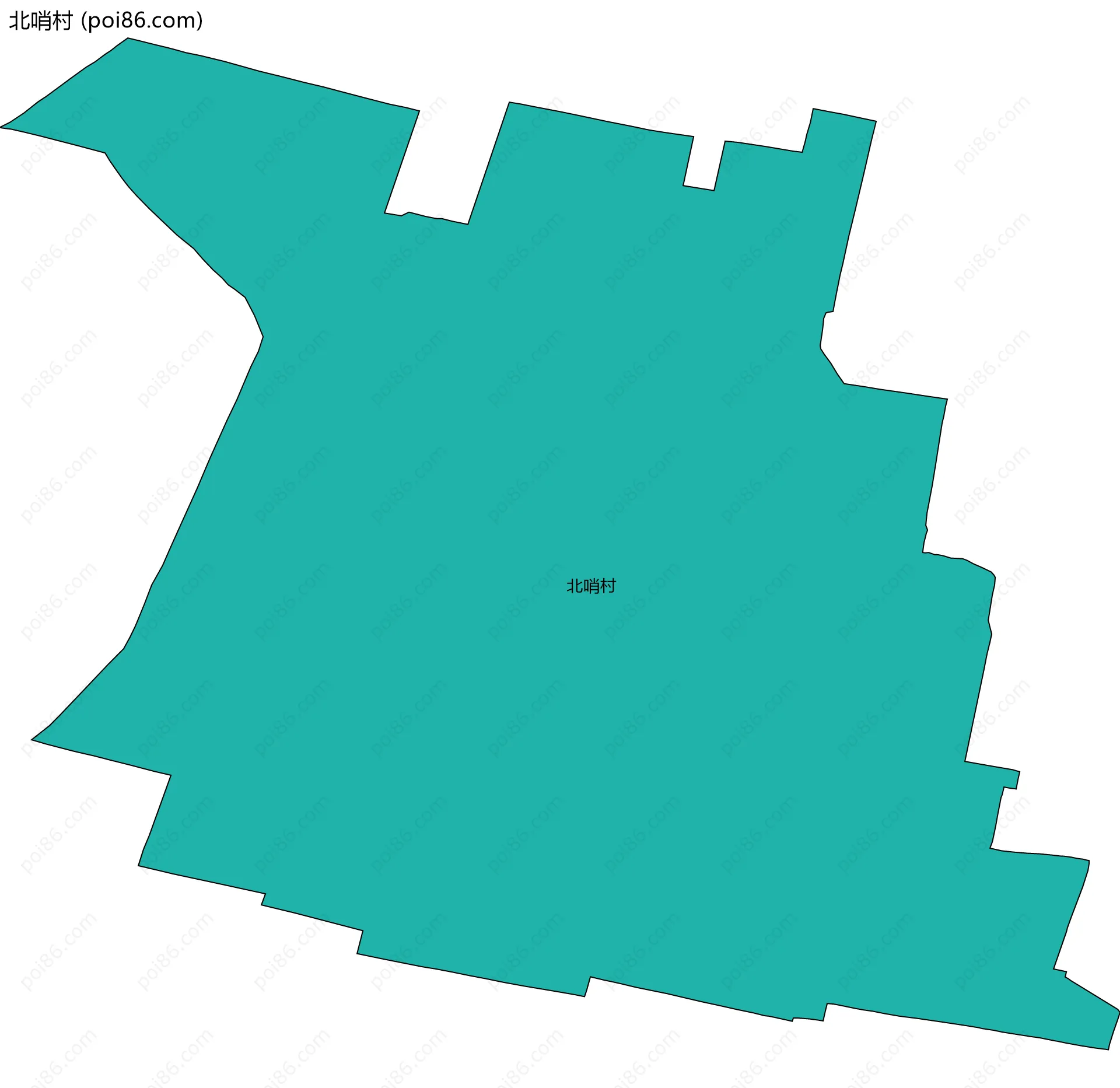 北哨村边界地图