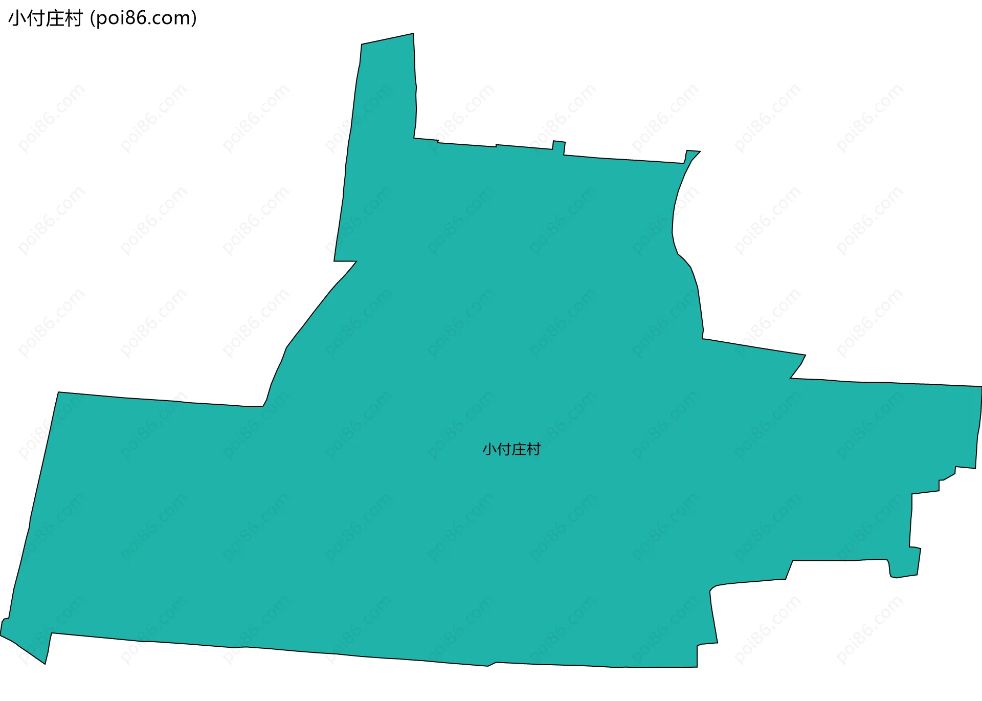 小付庄村边界地图