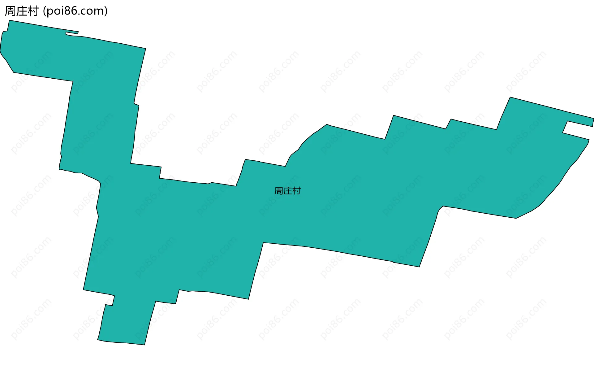 周庄村边界地图