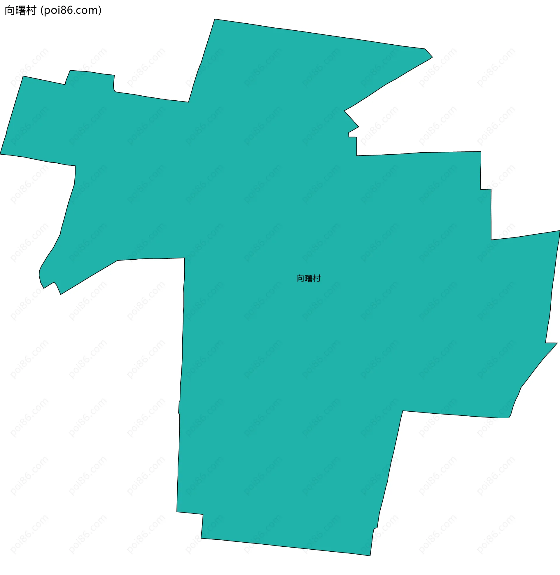 向曙村边界地图